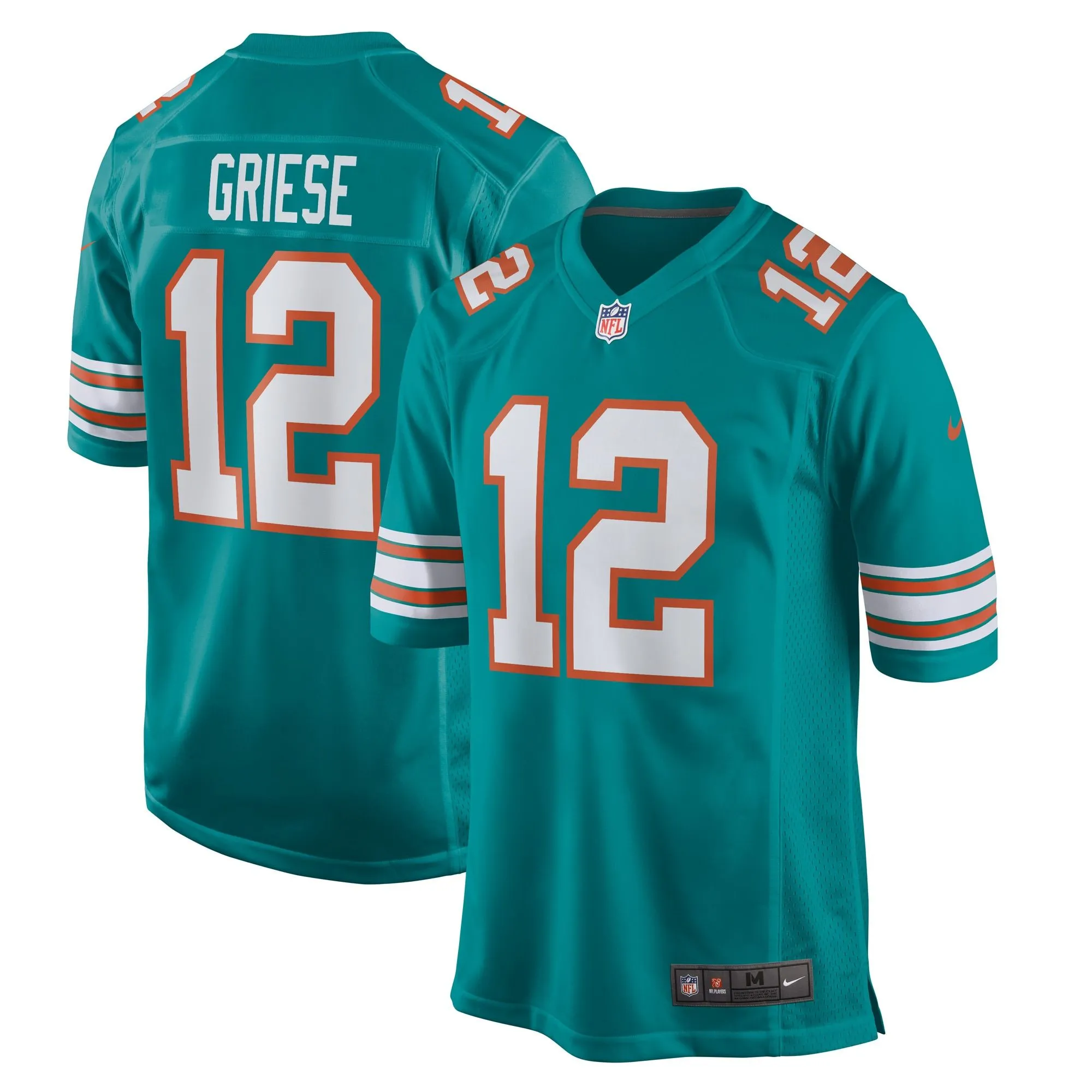 Bob Griese Miami Dolphins  Retired Player Jersey - Aqua