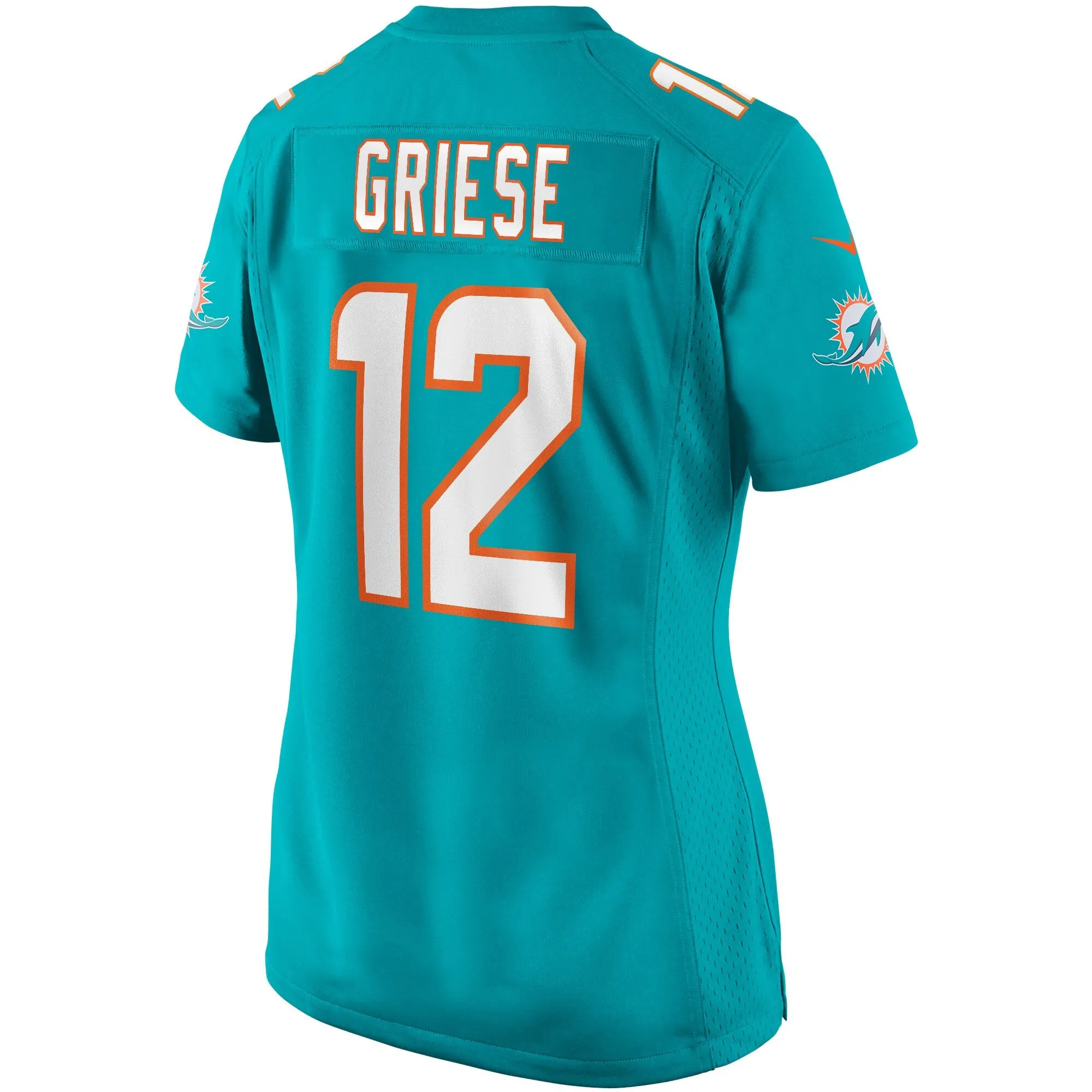 Bob Griese Miami Dolphins  Women's Game Retired Player Jersey - Aqua