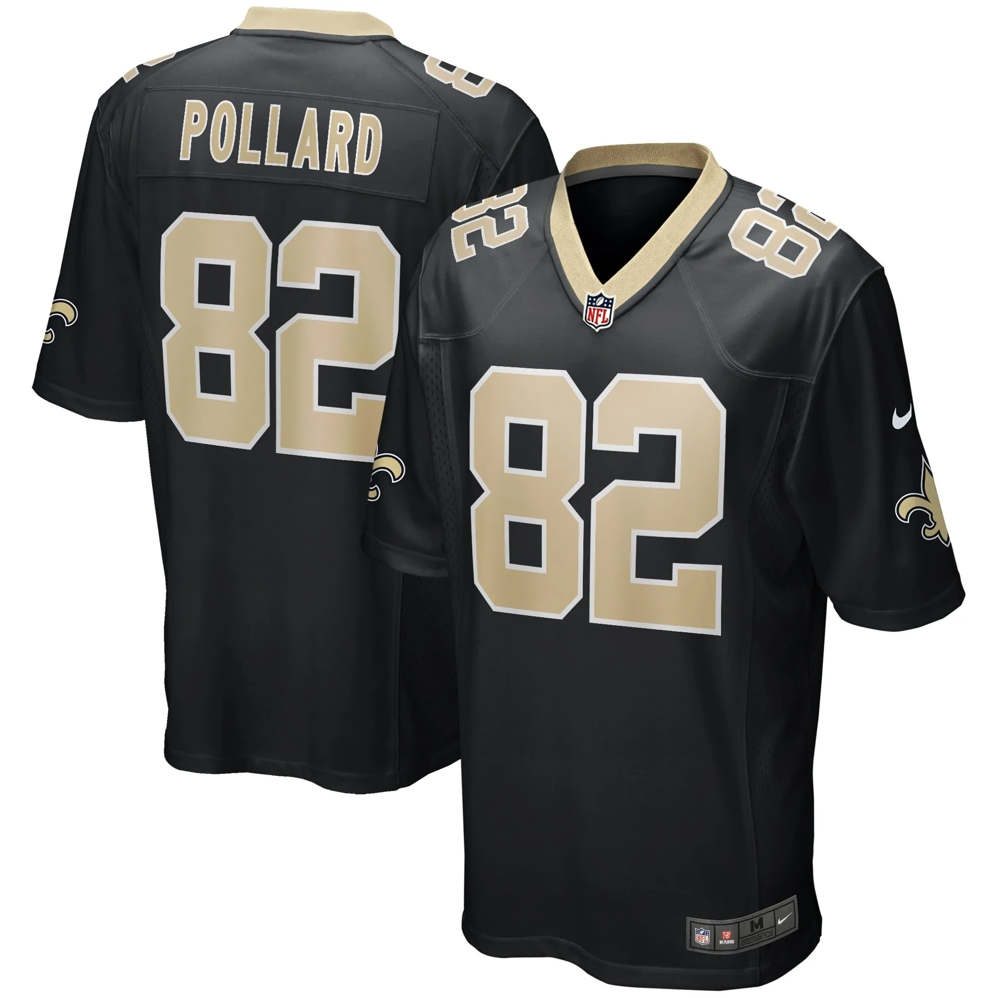 Bob Pollard New Orleans Saints  Game Retired Player Jersey - Black