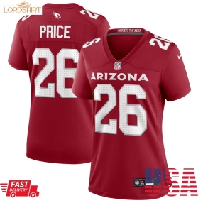 Bobby Price Arizona Cardinals  Women's Team Game Jersey    Cardinal