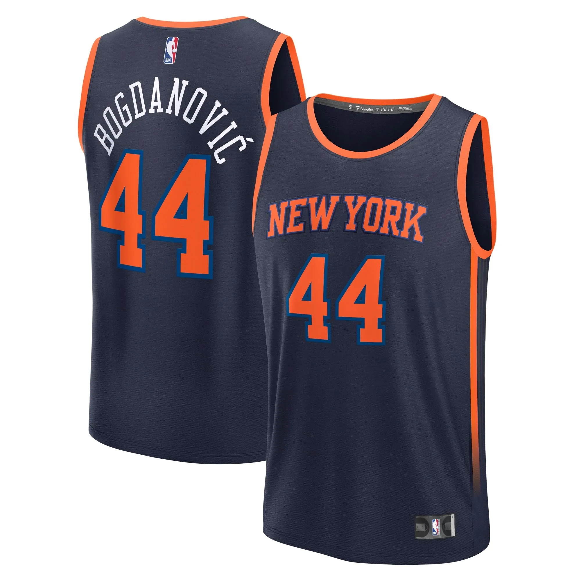 Bojan Bogdanovic New York Knicks Fanatics Branded Fast Break Player Jersey - Statement Edition - Navy