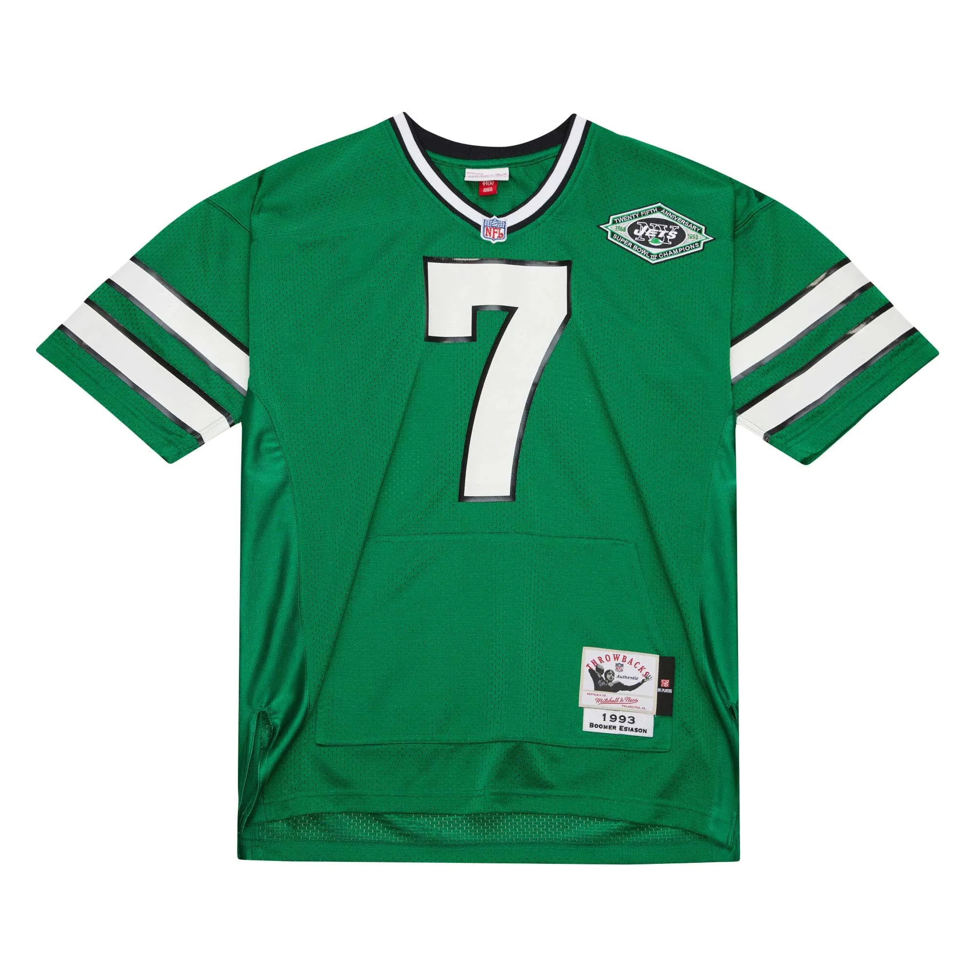 Boomer Esiason New York Jets Mitchell & Ness 1993  Throwback Retired Player Pocket Jersey - Kelly Green