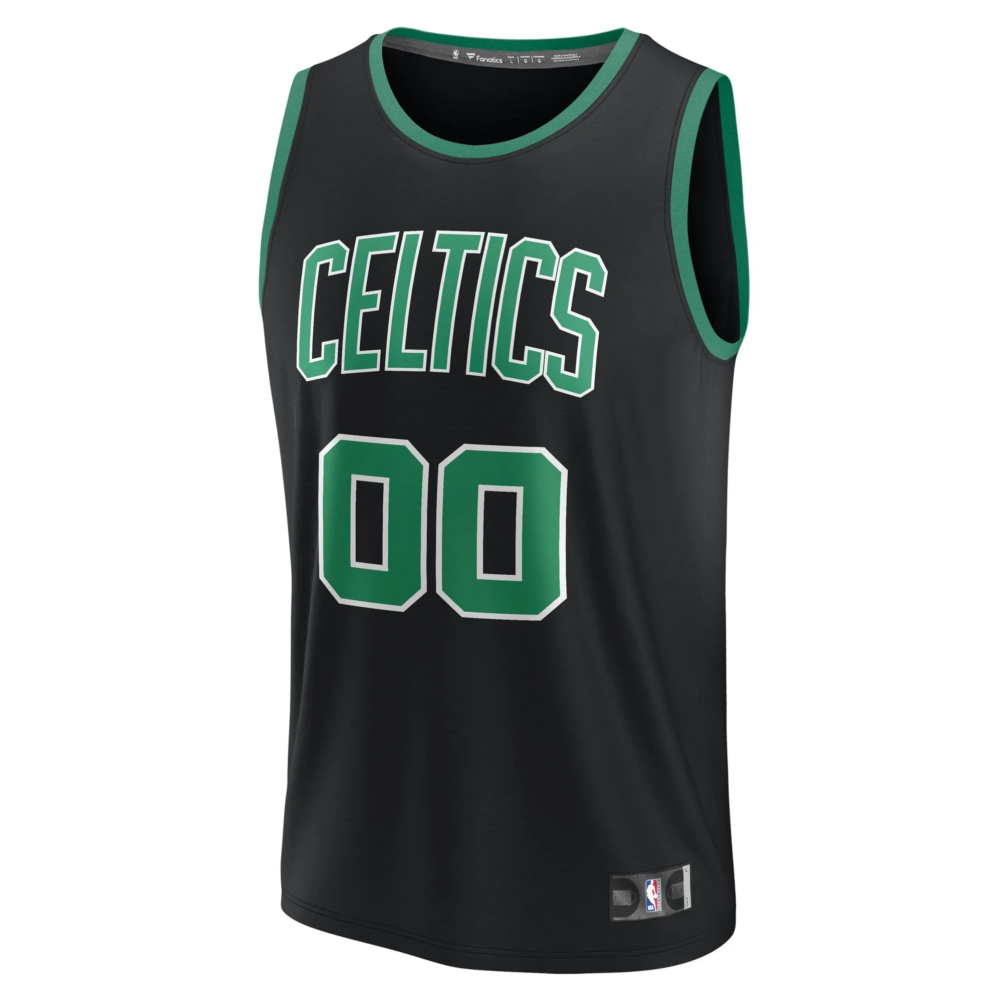 Boston Celtics Fanatics Branded Youth Fast Break Replica Custom Jersey - Statement Edition - Black