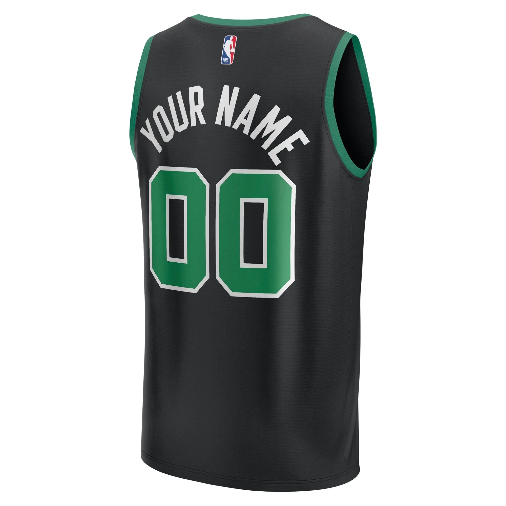 Boston Celtics Fanatics Branded Youth Fast Break Replica Custom Jersey - Statement Edition - Black