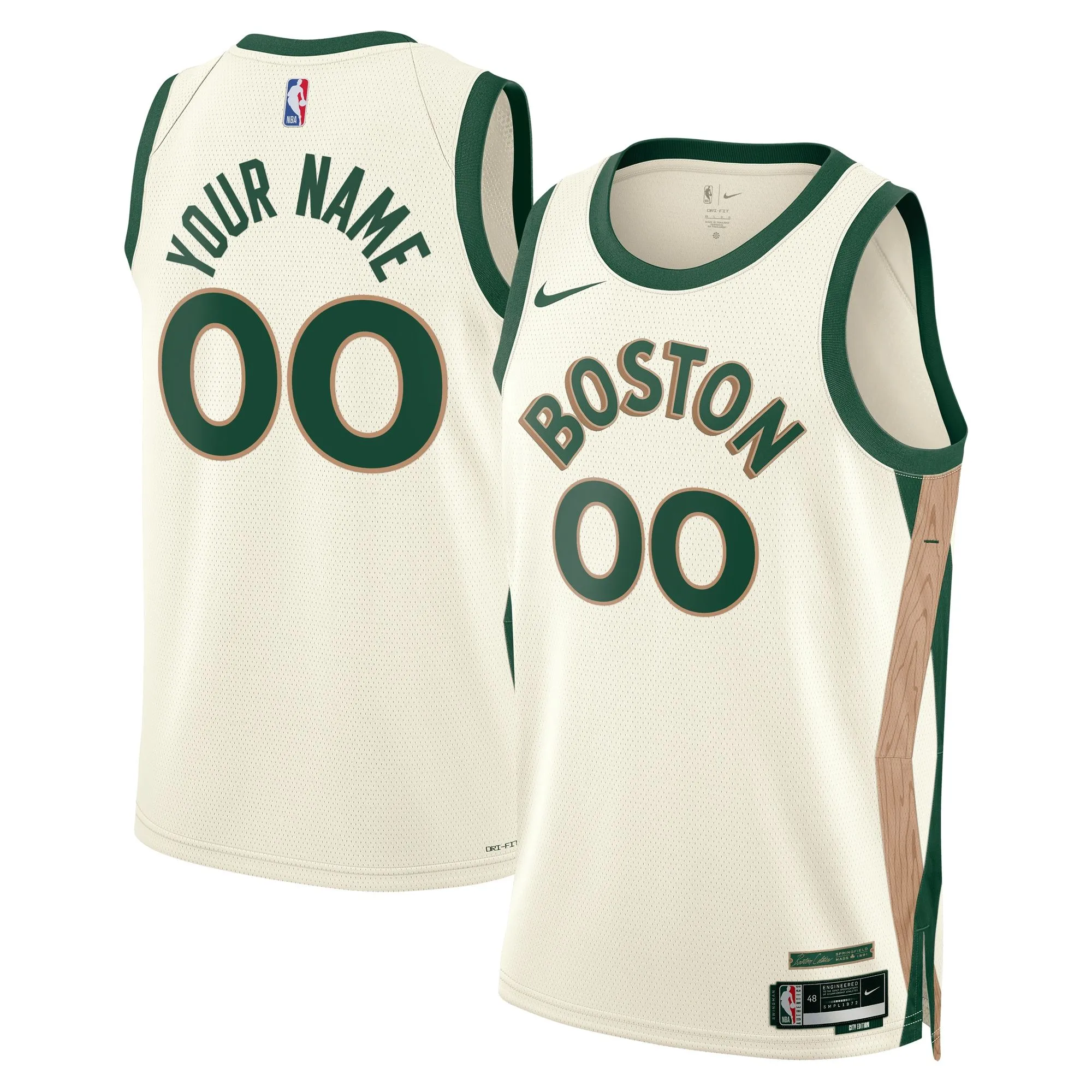 Boston Celtics  Unisex 2023/24 Custom Swingman Jersey - White - City Edition