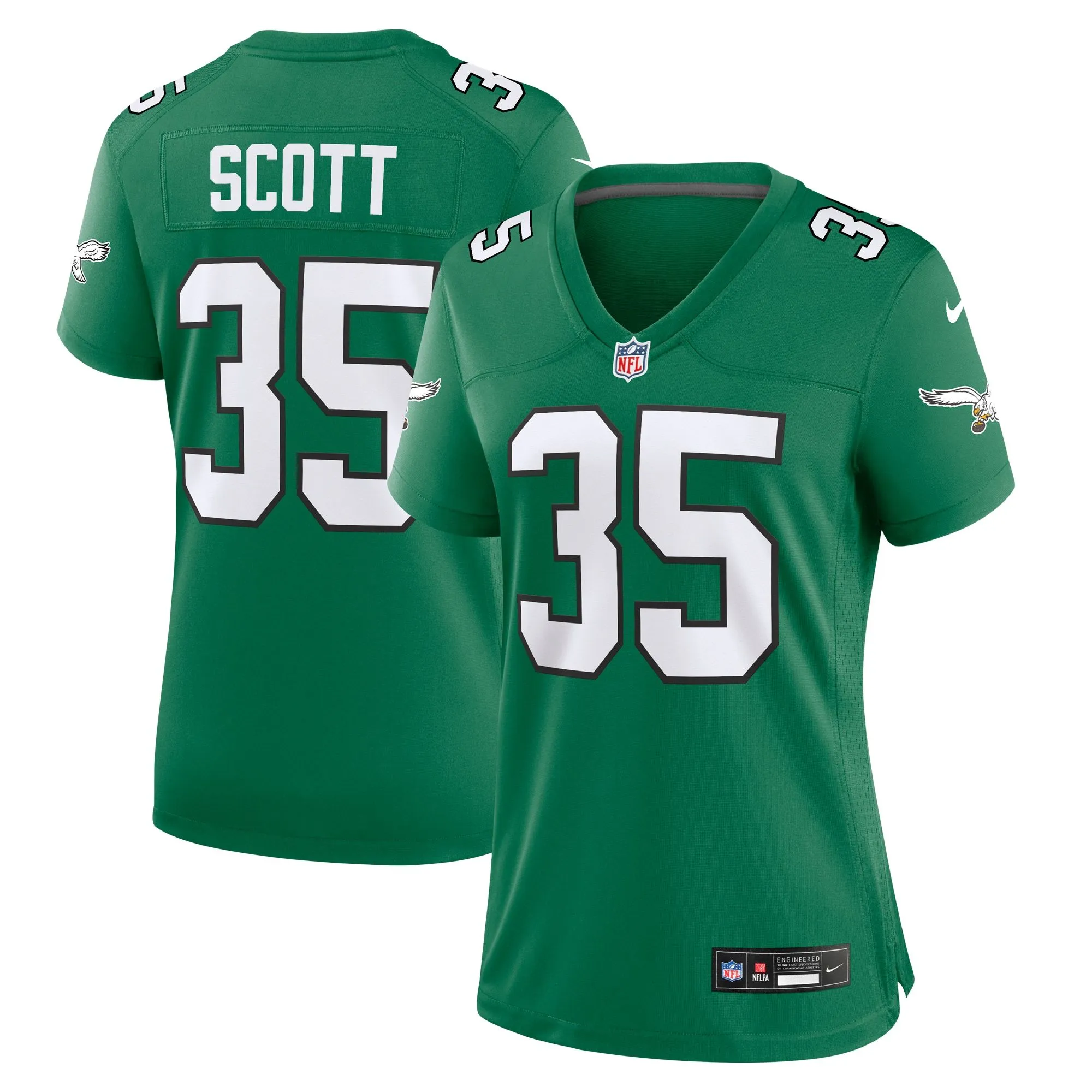 Boston Scott Philadelphia Eagles  Women's Alternate Game Jersey - Kelly Green