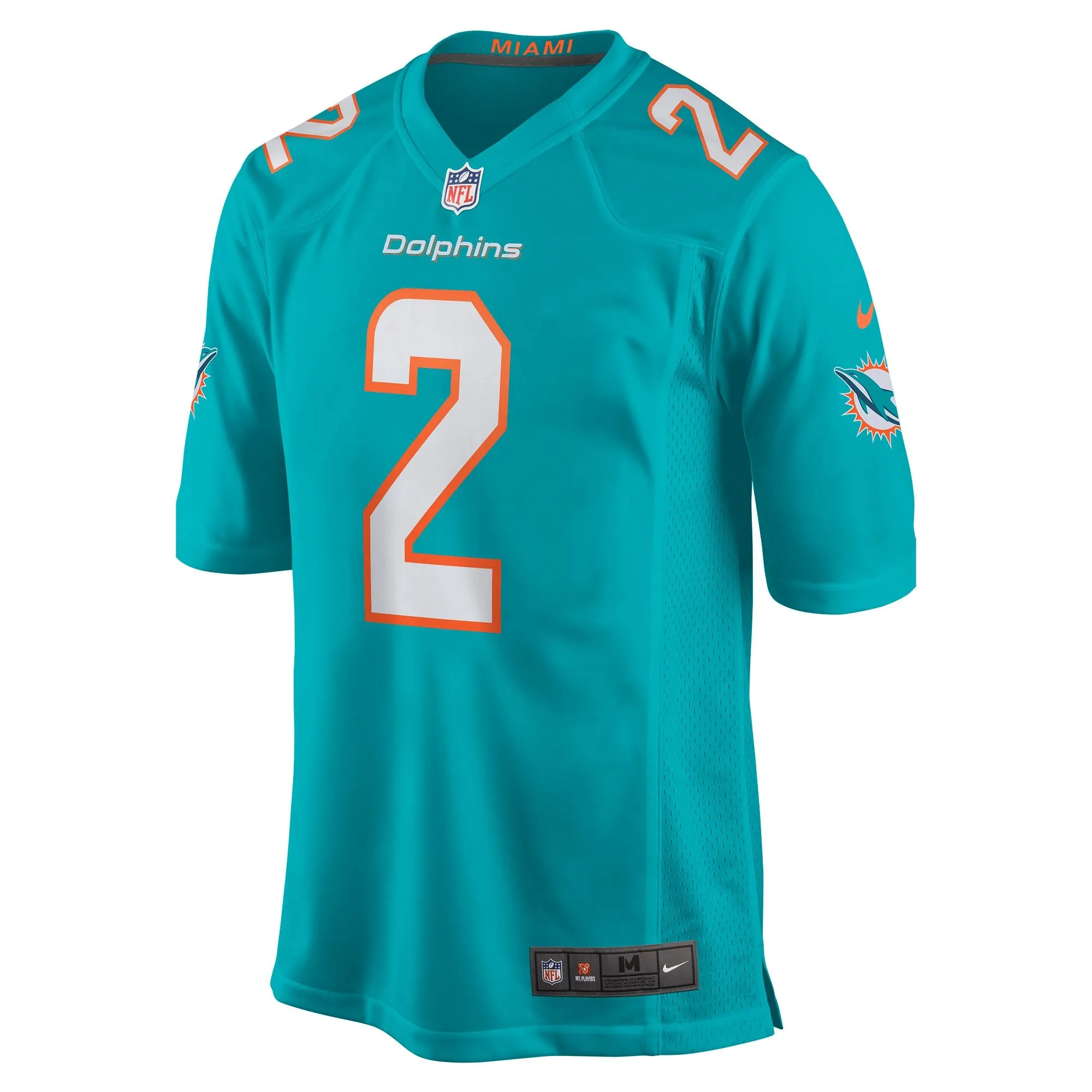 Bradley Chubb Miami Dolphins  Game Player Jersey - Aqua