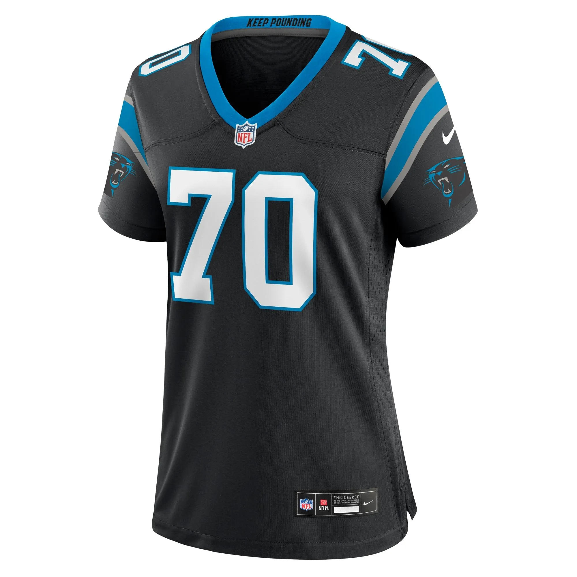 Brady Christensen Carolina Panthers  Women's Team Game Jersey - Black