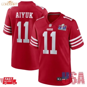 Brandon Aiyuk San Francisco 49Ers  Super Bowl Lviii Game Jersey   Scarlet