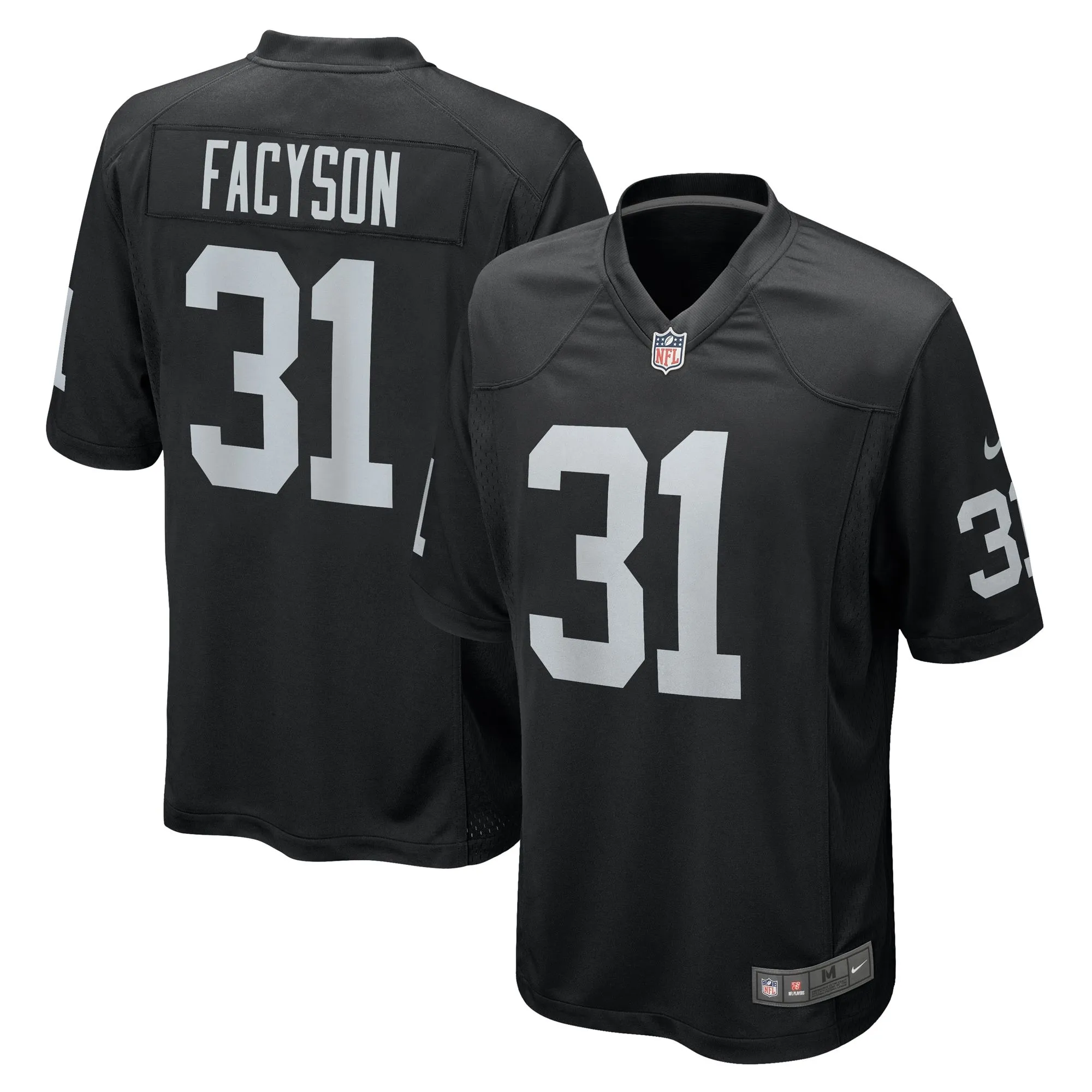 Brandon Facyson Las Vegas Raiders  Team Game Jersey -  Black