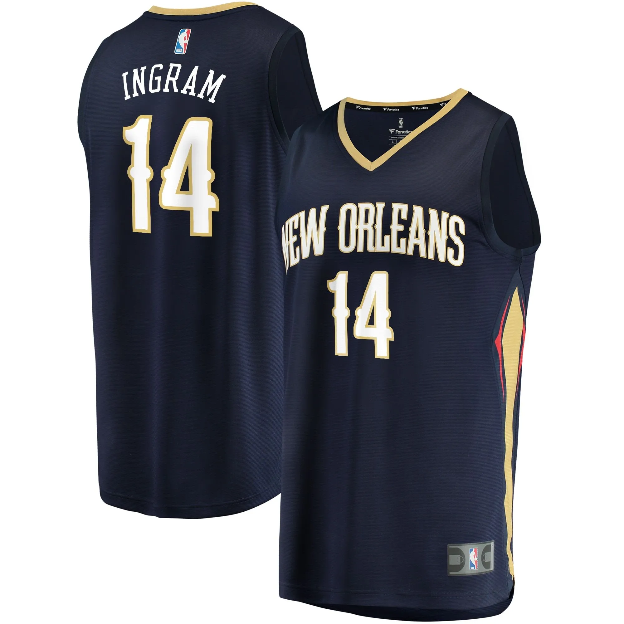 Brandon Ingram New Orleans Pelicans Fanatics Branded Youth Fast Break Replica Jersey Navy - Icon Edition