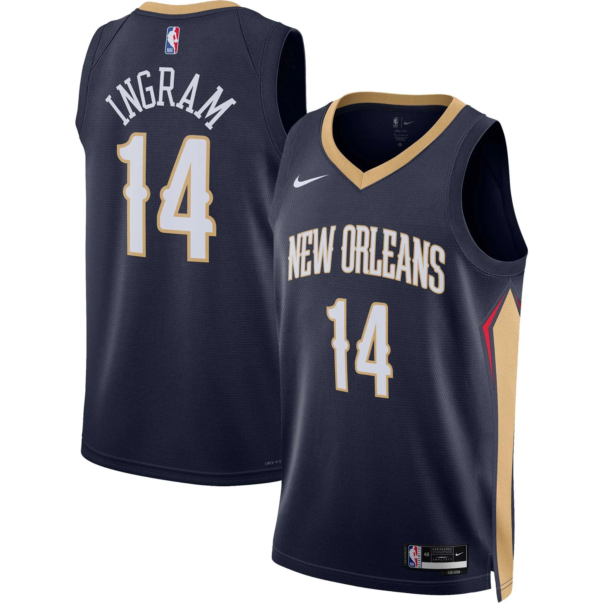 Brandon Ingram New Orleans Pelicans  Unisex Swingman Jersey - Icon Edition - Navy