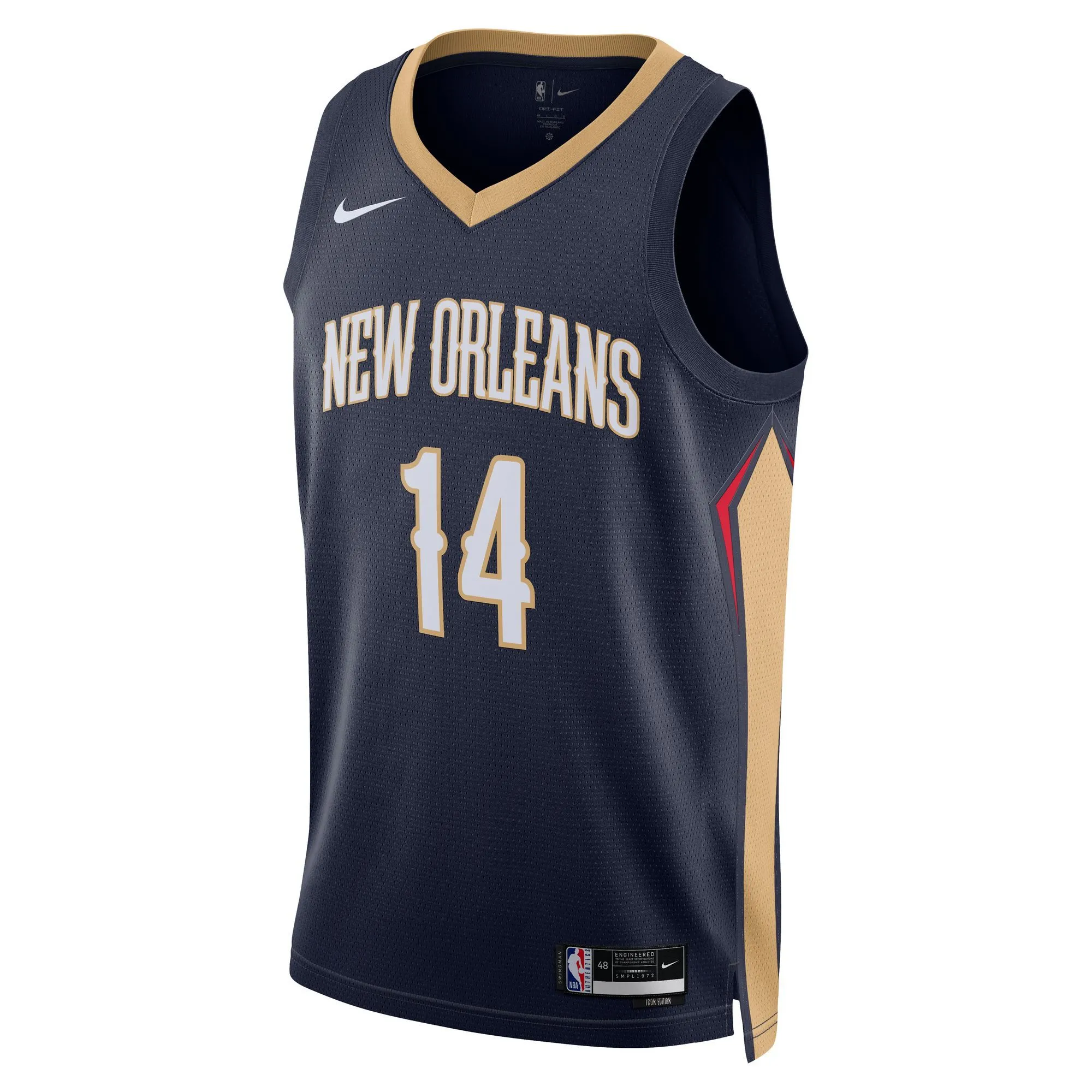 Brandon Ingram New Orleans Pelicans  Unisex Swingman Jersey - Icon Edition - Navy