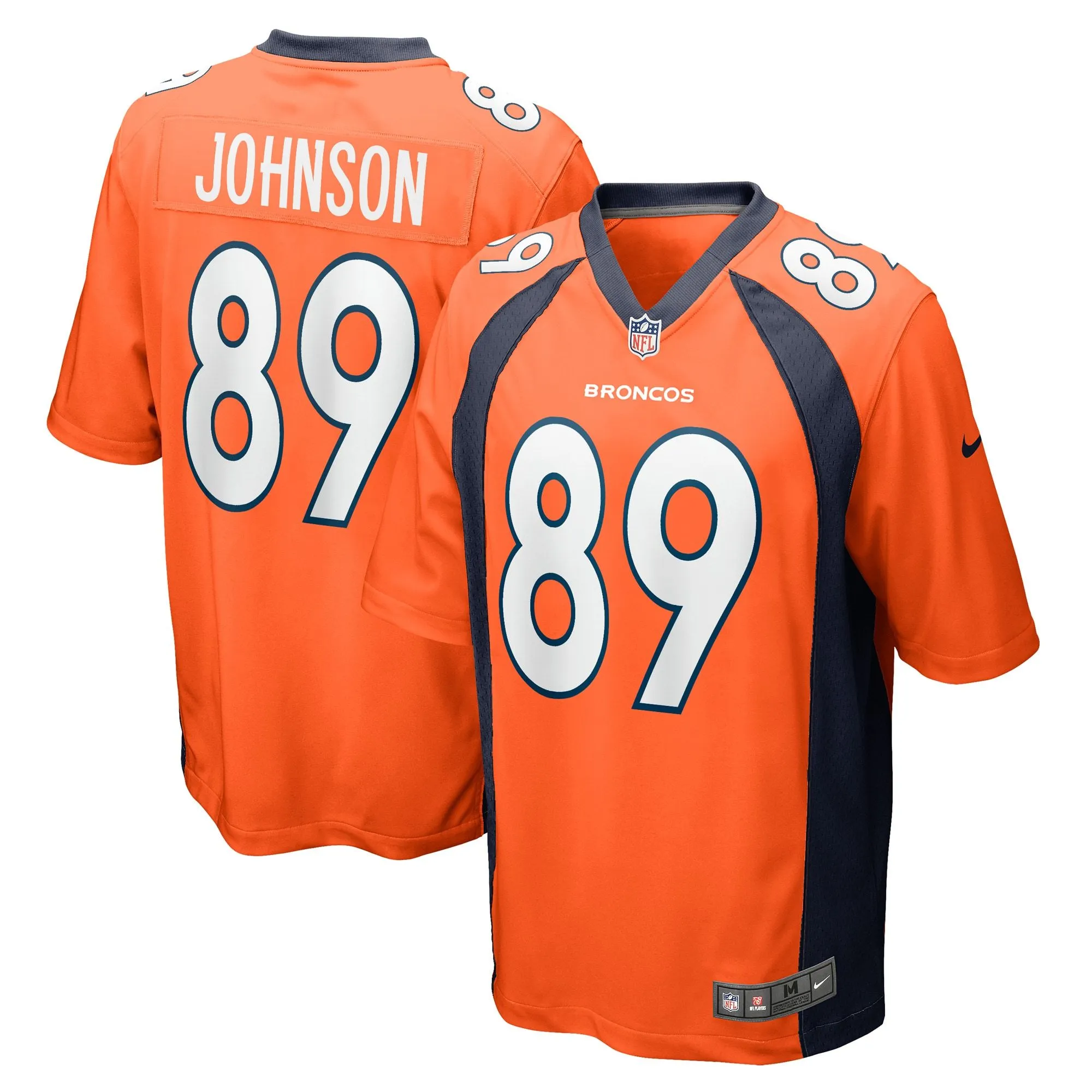 Brandon Johnson Denver Broncos  Game Player Jersey - Orange