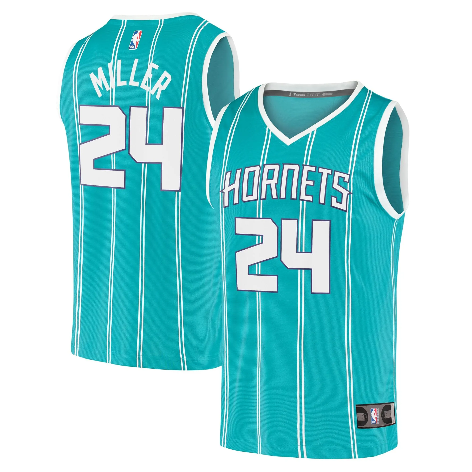 Brandon Miller Charlotte Hornets Fanatics Branded  Fast Break Replica Jersey - Icon Edition - Teal