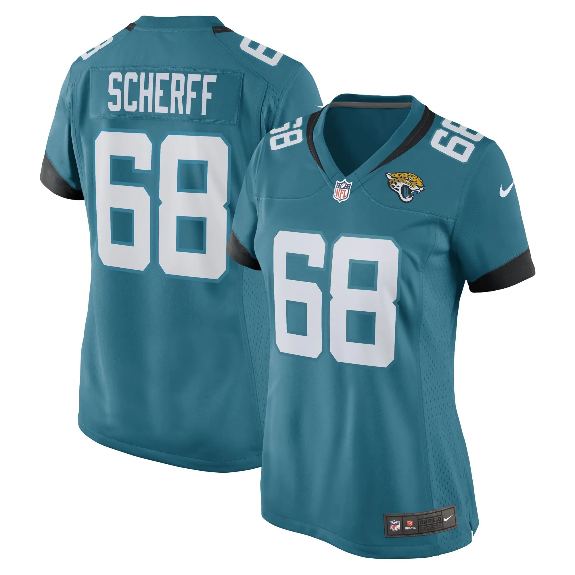 Brandon Scherff Jacksonville Jaguars  Women's Game Player Jersey - Teal