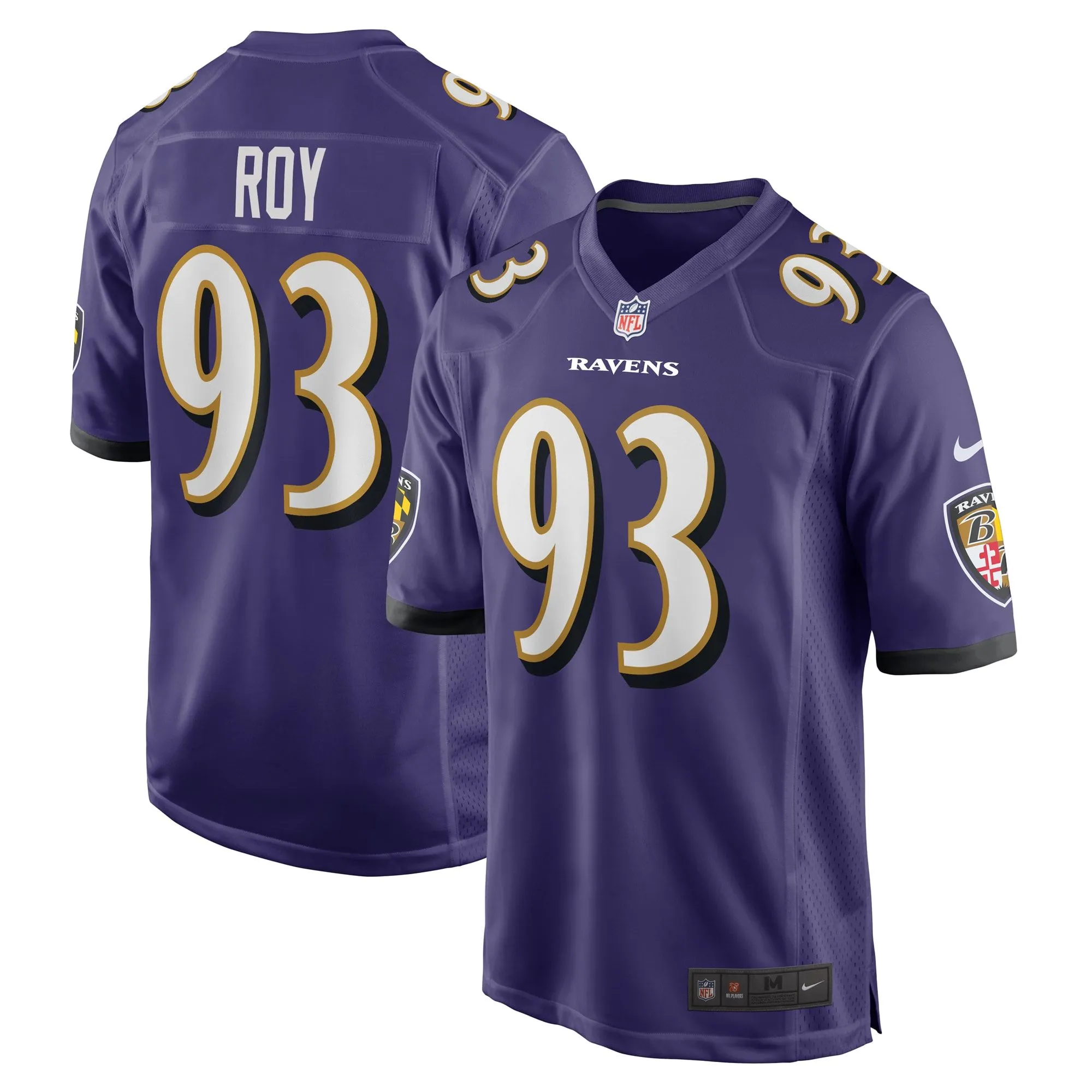 Bravvion Roy Baltimore Ravens   Game Jersey -  Purple