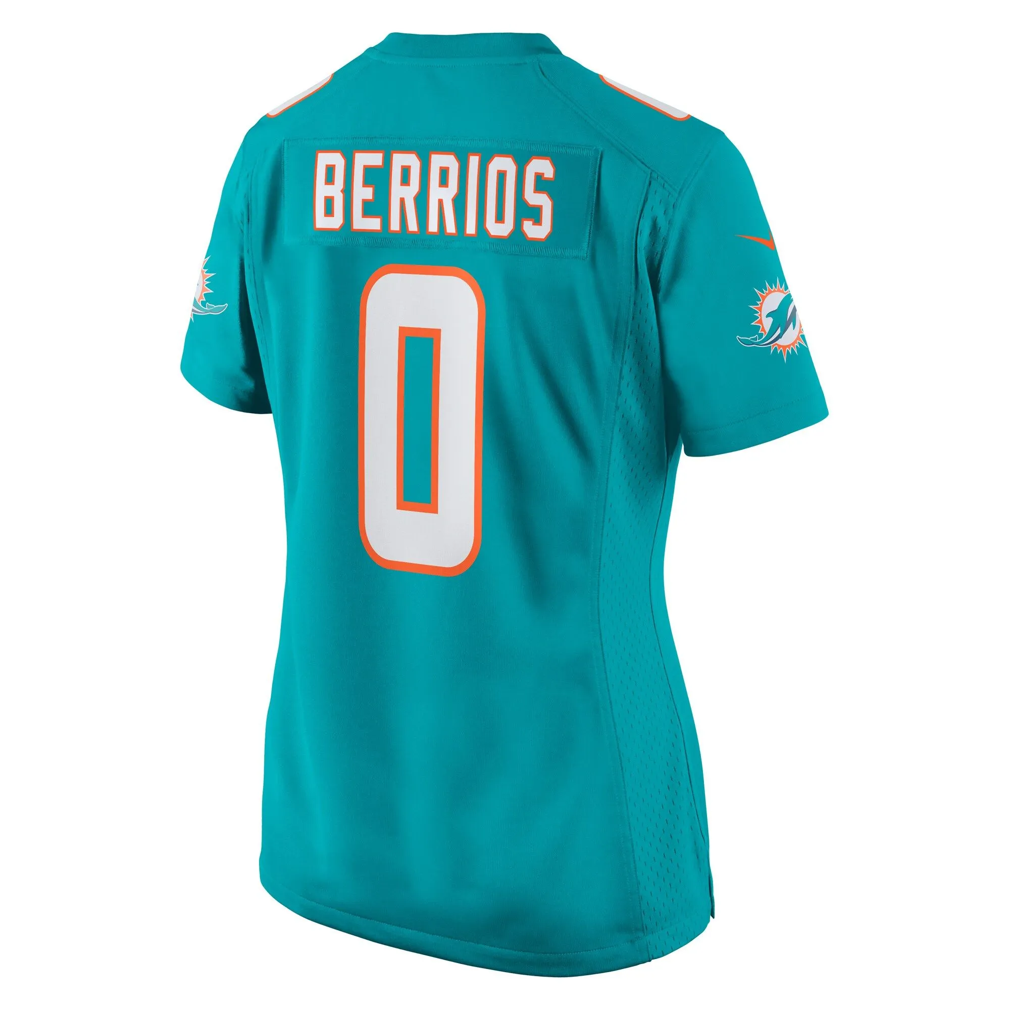 Braxton Berrios Miami Dolphins  Women's Game Jersey - Aqua