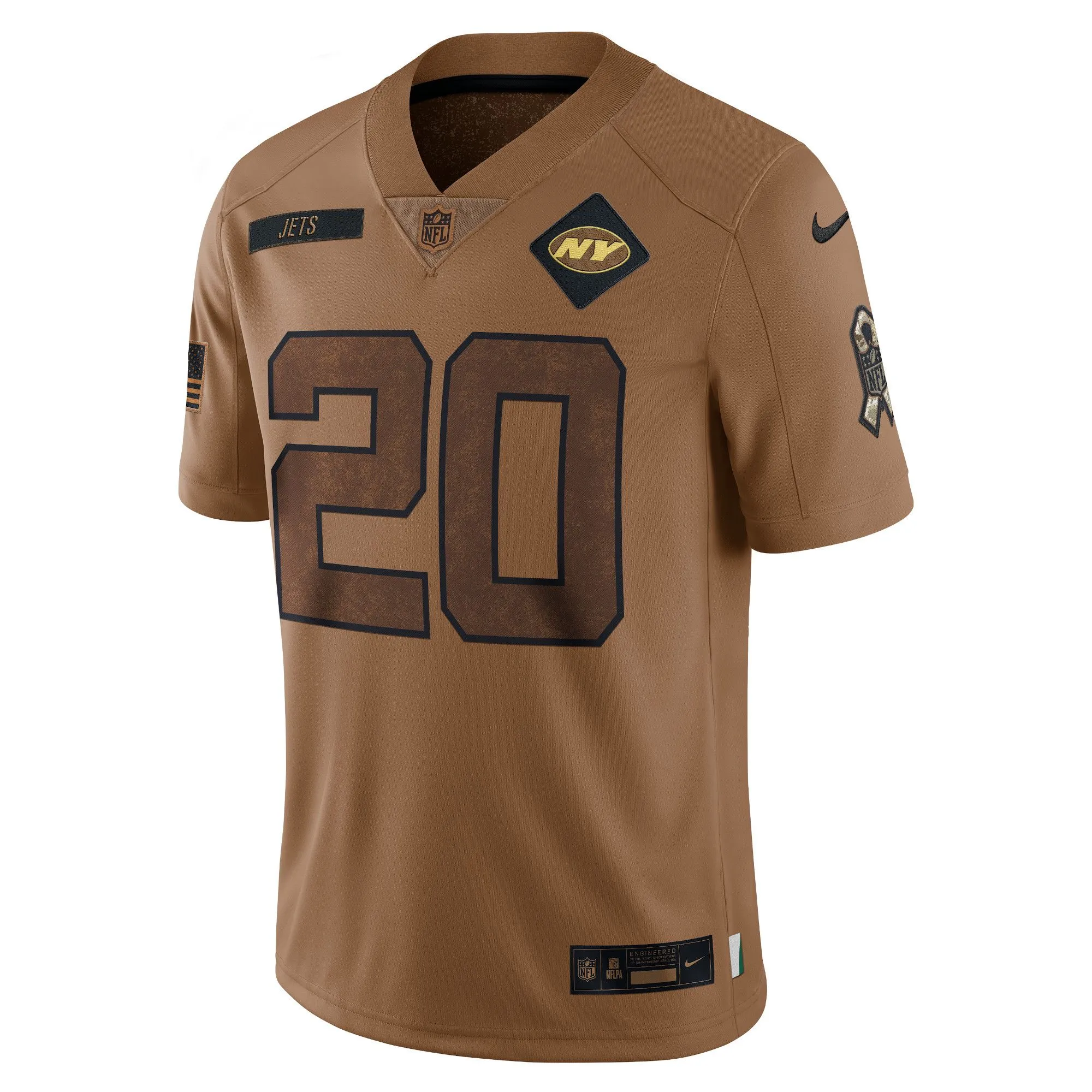 Breece Hall New York Jets  2023 Salute To Service Limited Jersey - Brown