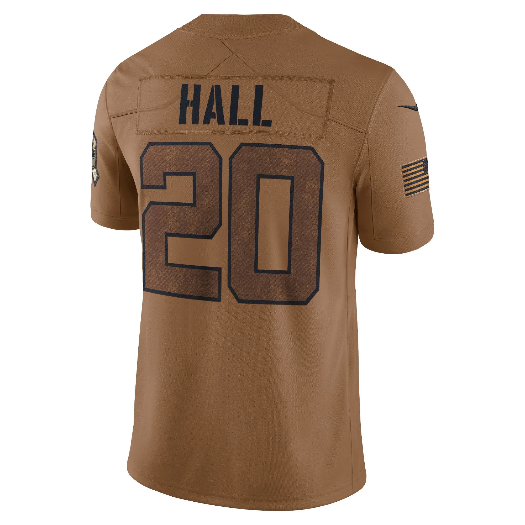 Breece Hall New York Jets  2023 Salute To Service Limited Jersey - Brown