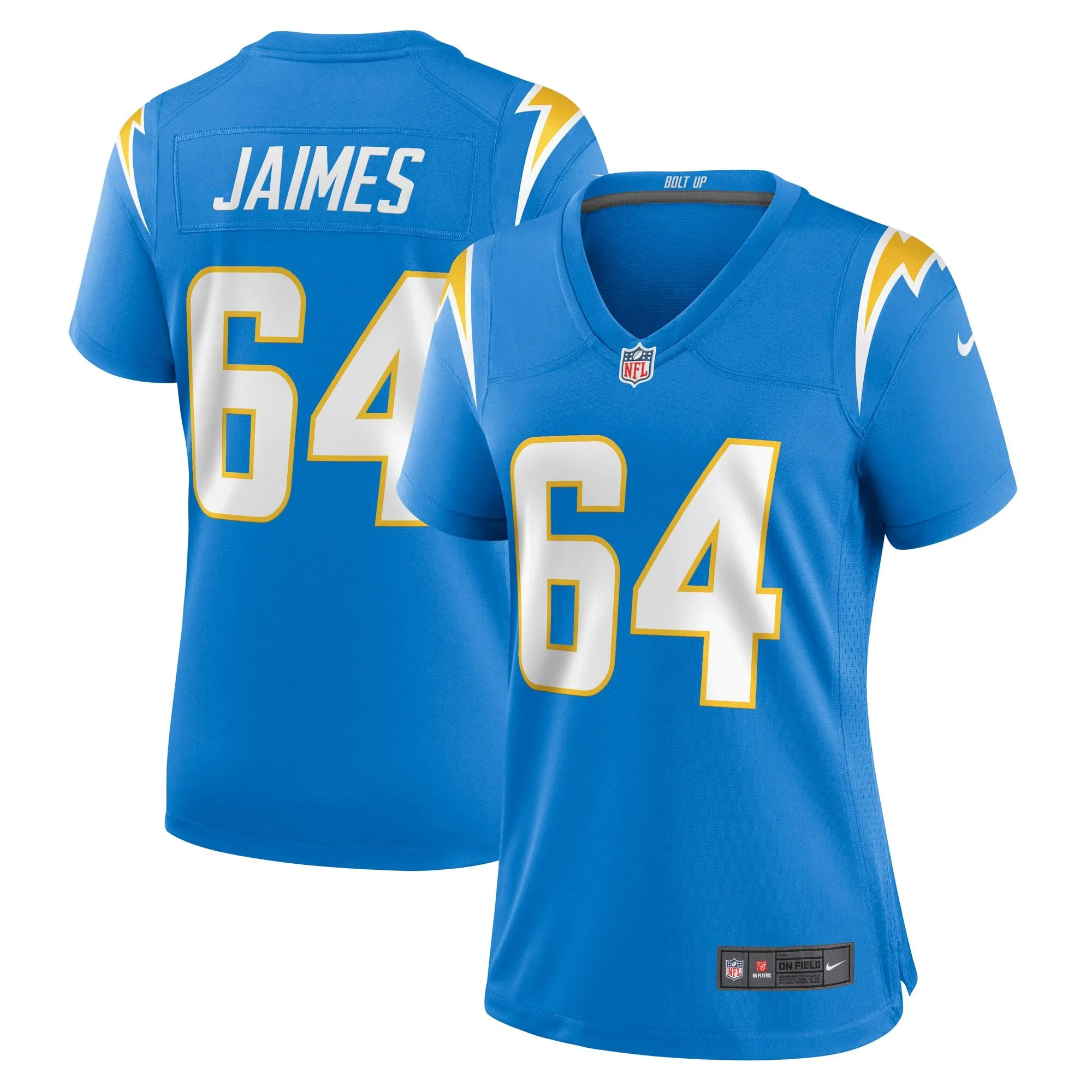 Brenden Jaimes Los Angeles Chargers  Women's Game Jersey - Powder Blue