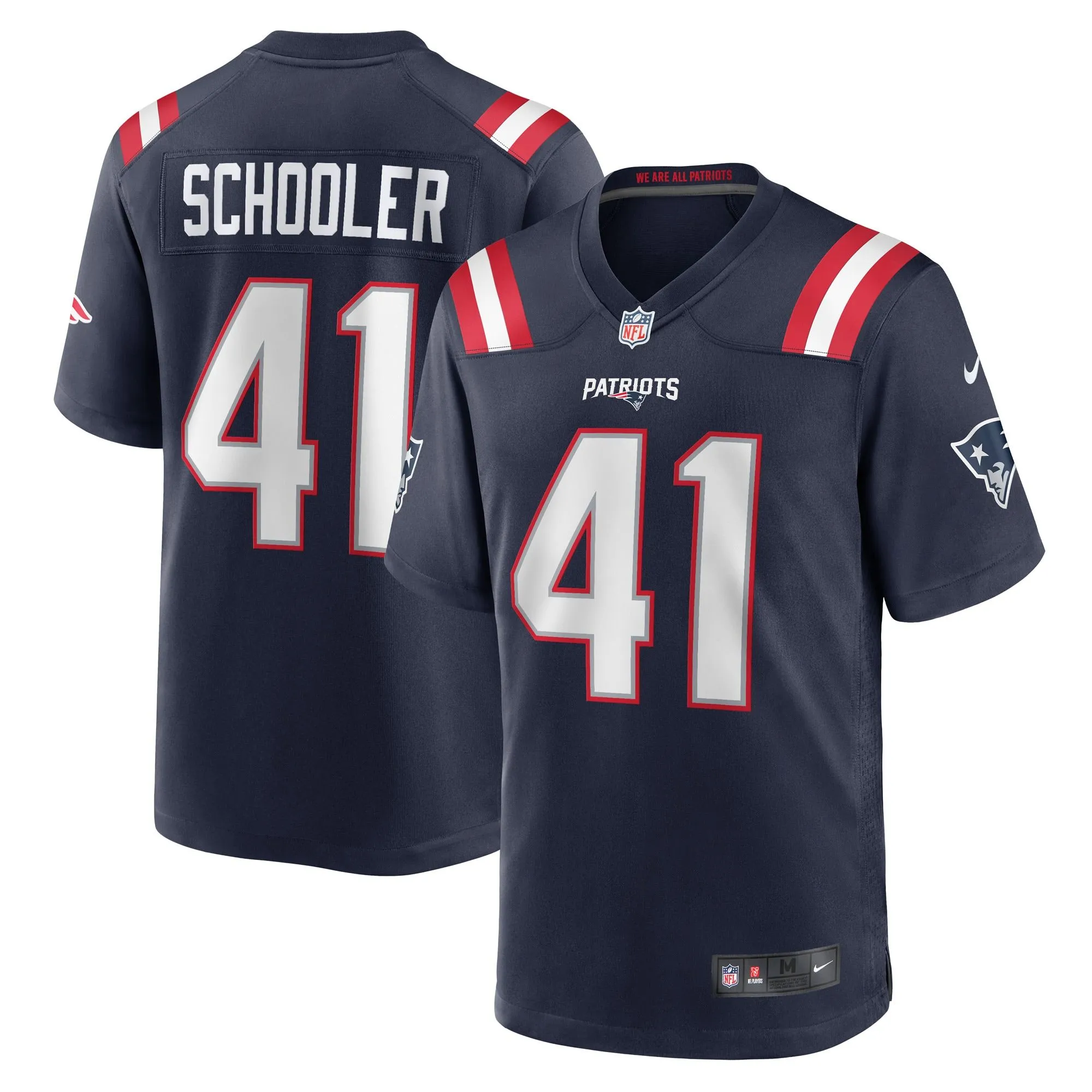 Brenden Schooler New England Patriots  Game Player Jersey - Navy