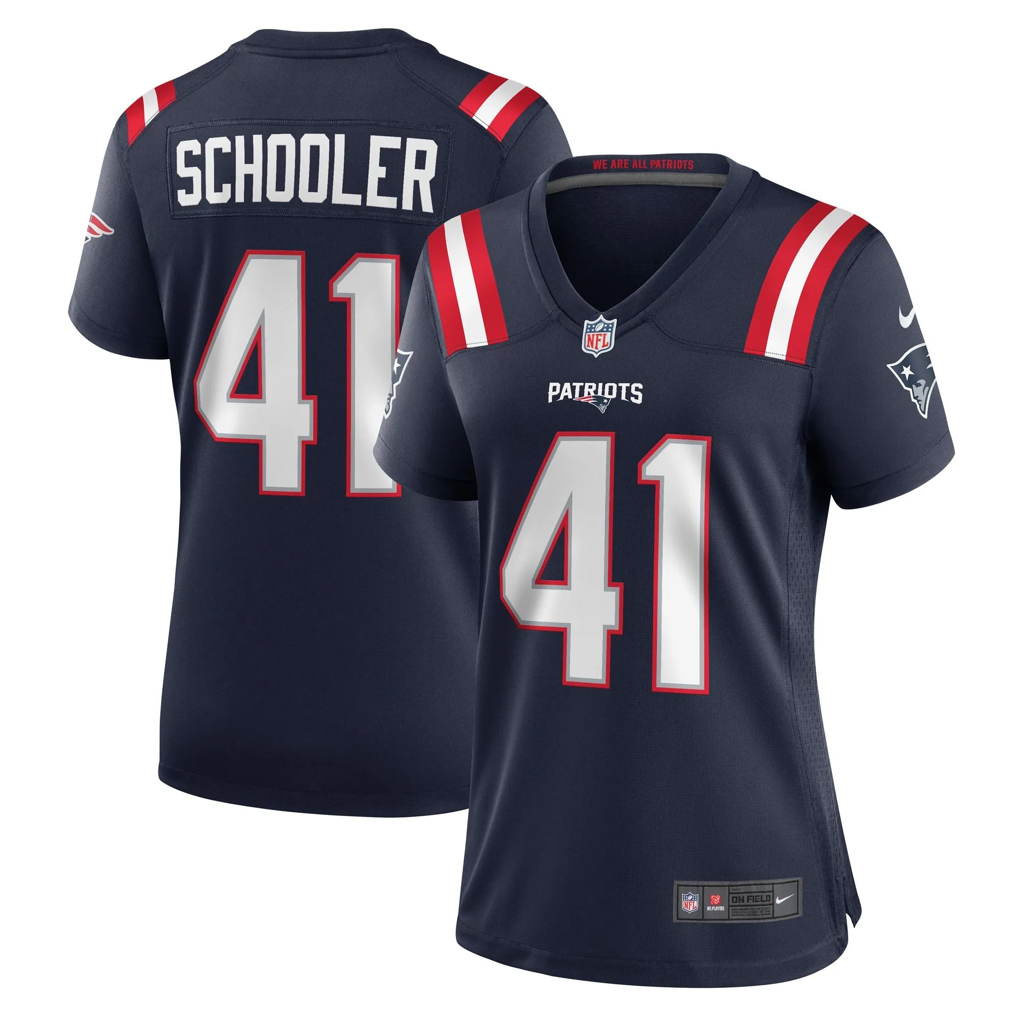 Brenden Schooler New England Patriots  Women's Game Player Jersey - Navy