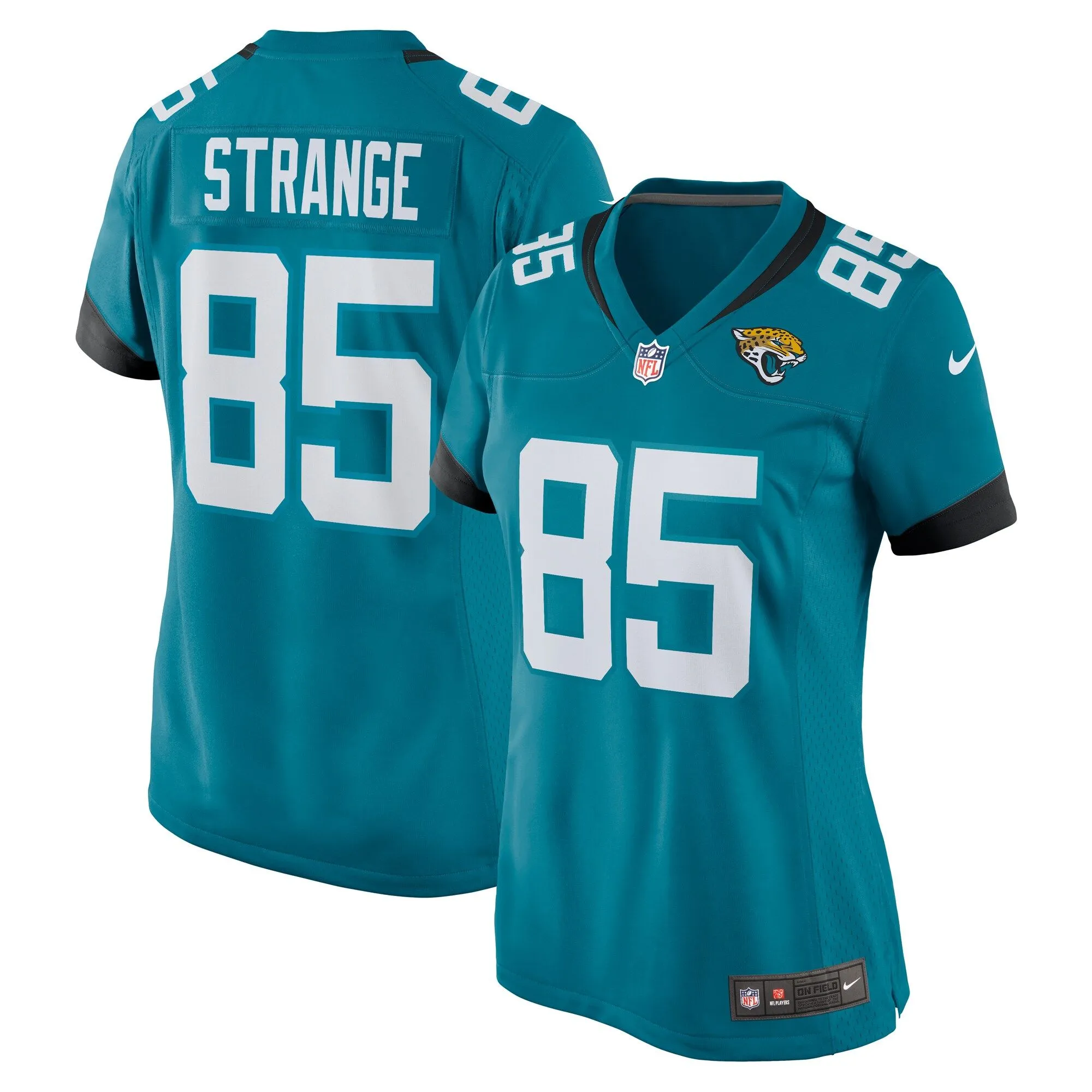 Brenton Strange Jacksonville Jaguars  Women's Team Game Jersey -  Teal