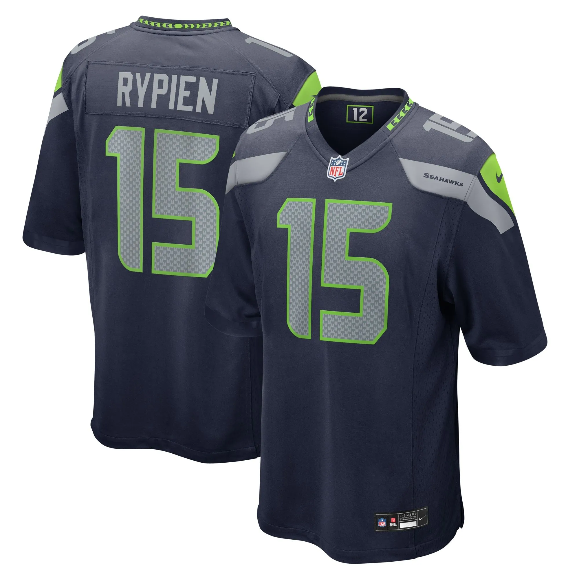 Brett Rypien Seattle Seahawks  Team Game Jersey - College Navy