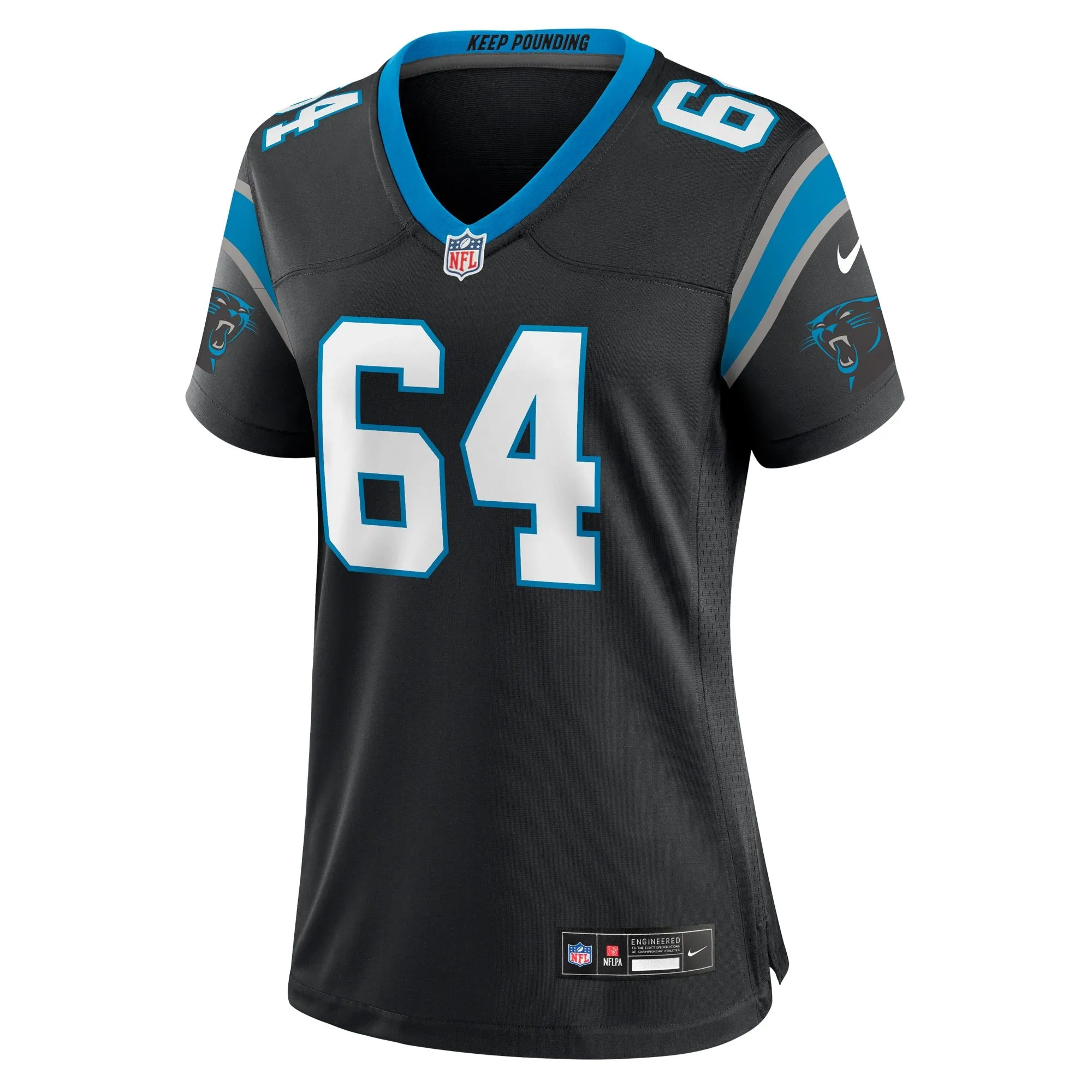 Brett Toth Carolina Panthers  Women's  Game Jersey -  Black