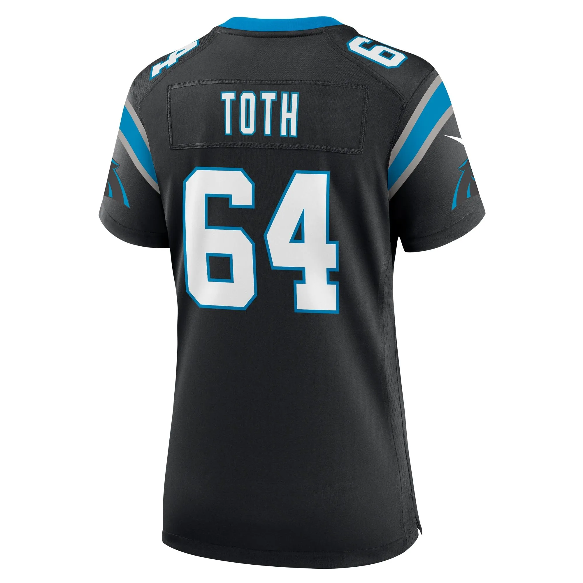 Brett Toth Carolina Panthers  Women's  Game Jersey -  Black