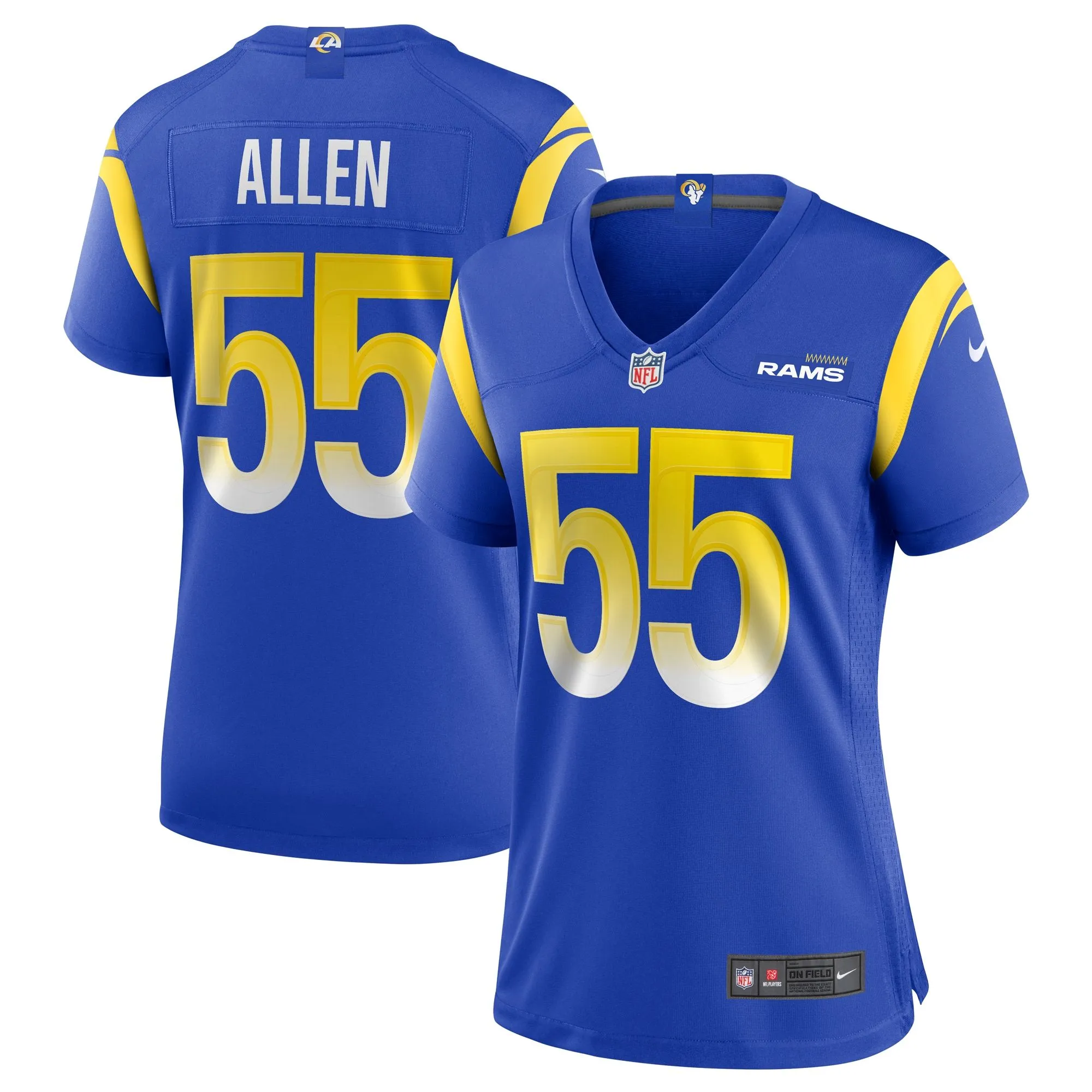 Brian Allen Los Angeles Rams  Women's Game Jersey - Royal