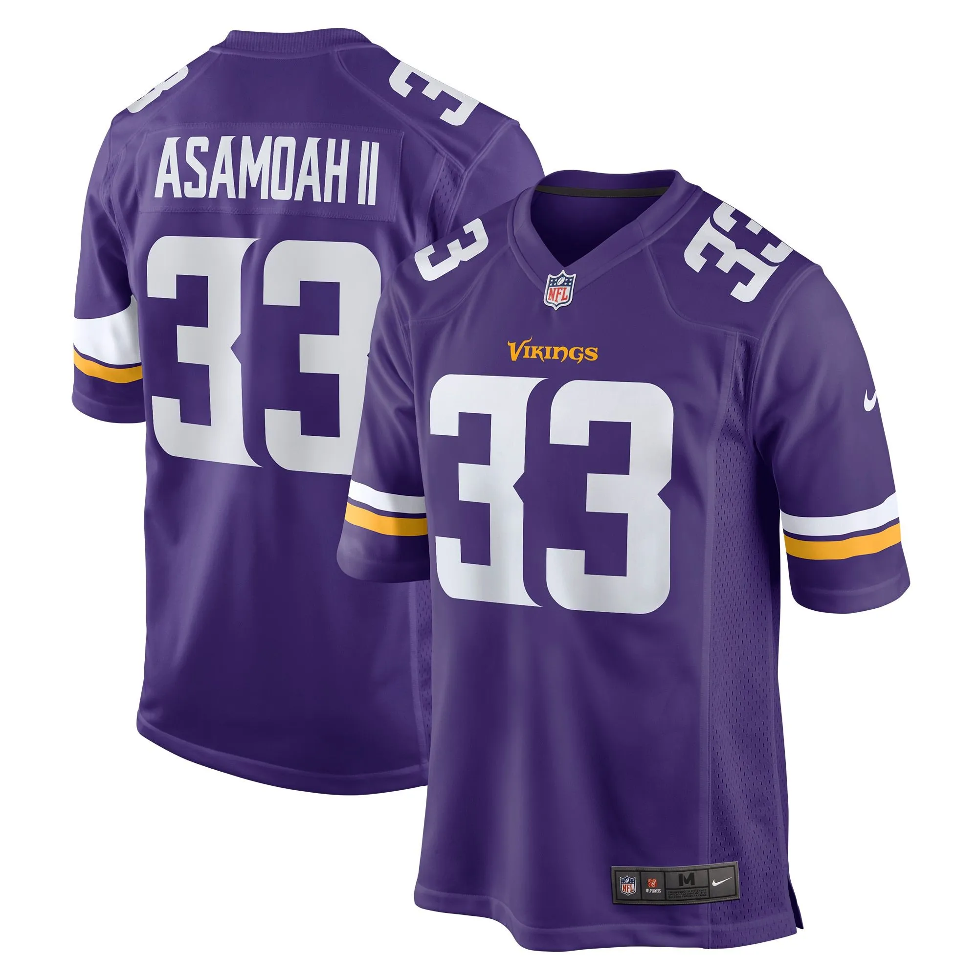 Brian Asamoah Minnesota Vikings  Player Game Jersey - Purple