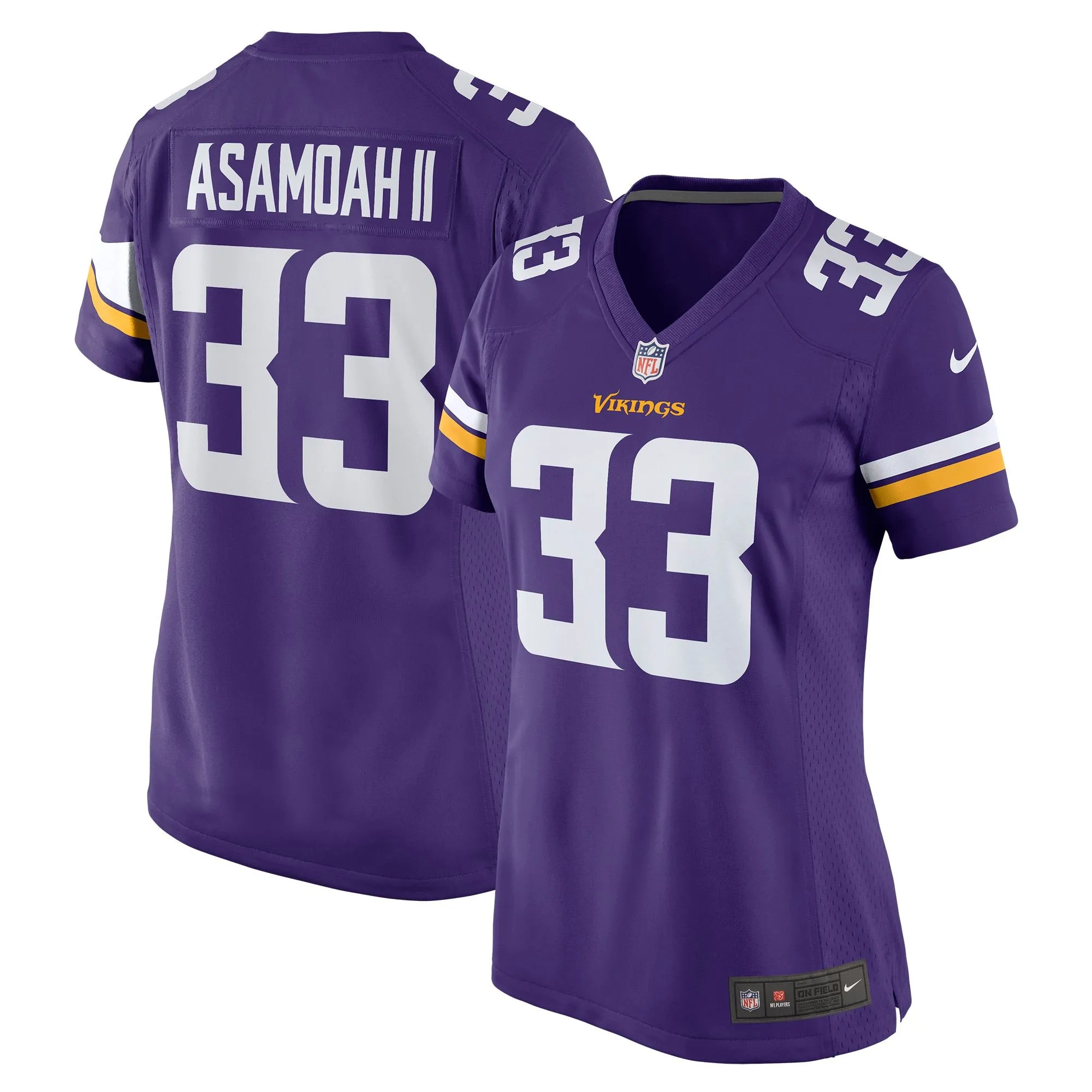 Brian Asamoah Minnesota Vikings  Women's Player Game Jersey - Purple