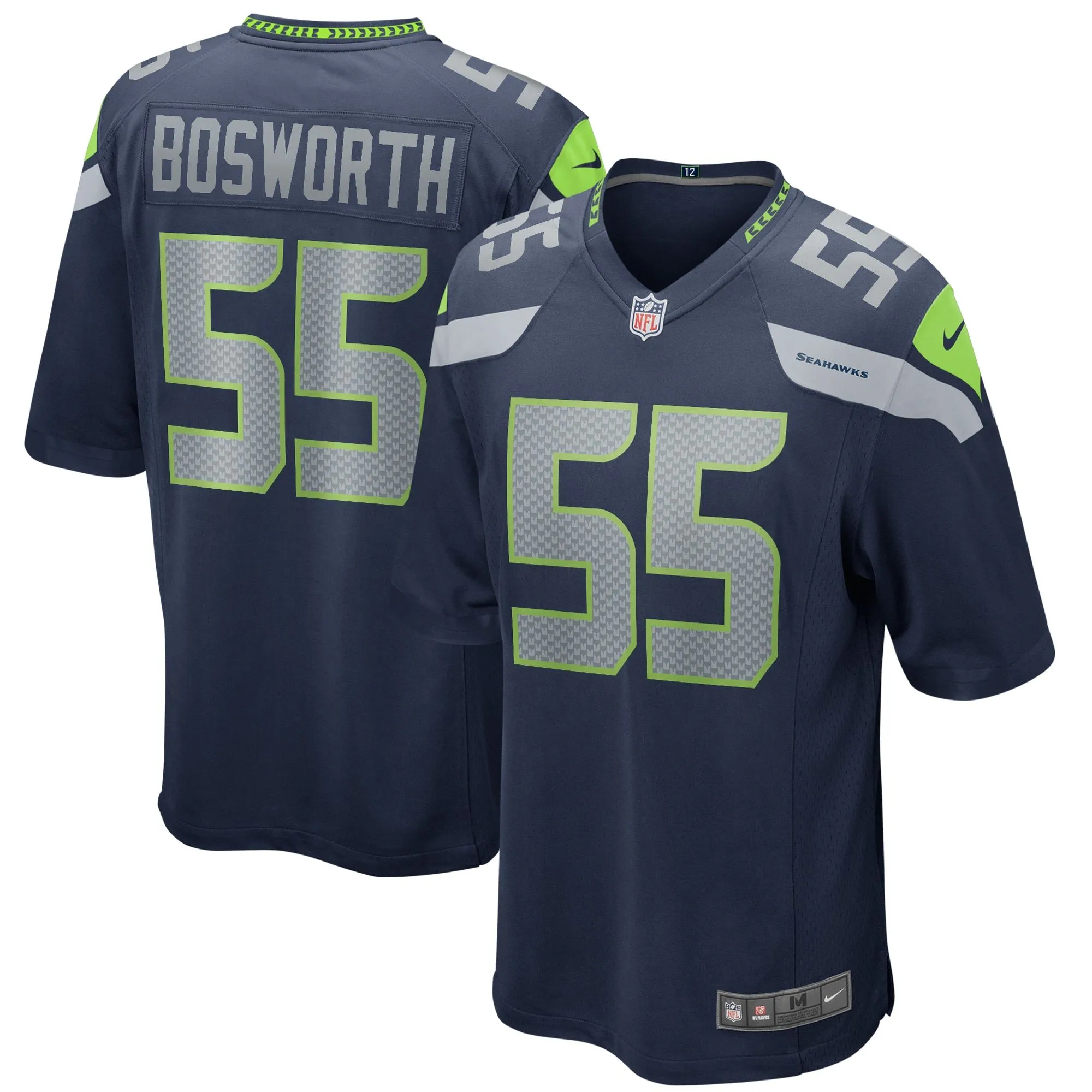 Brian Bosworth Seattle Seahawks  Game Retired Player Jersey - College Navy