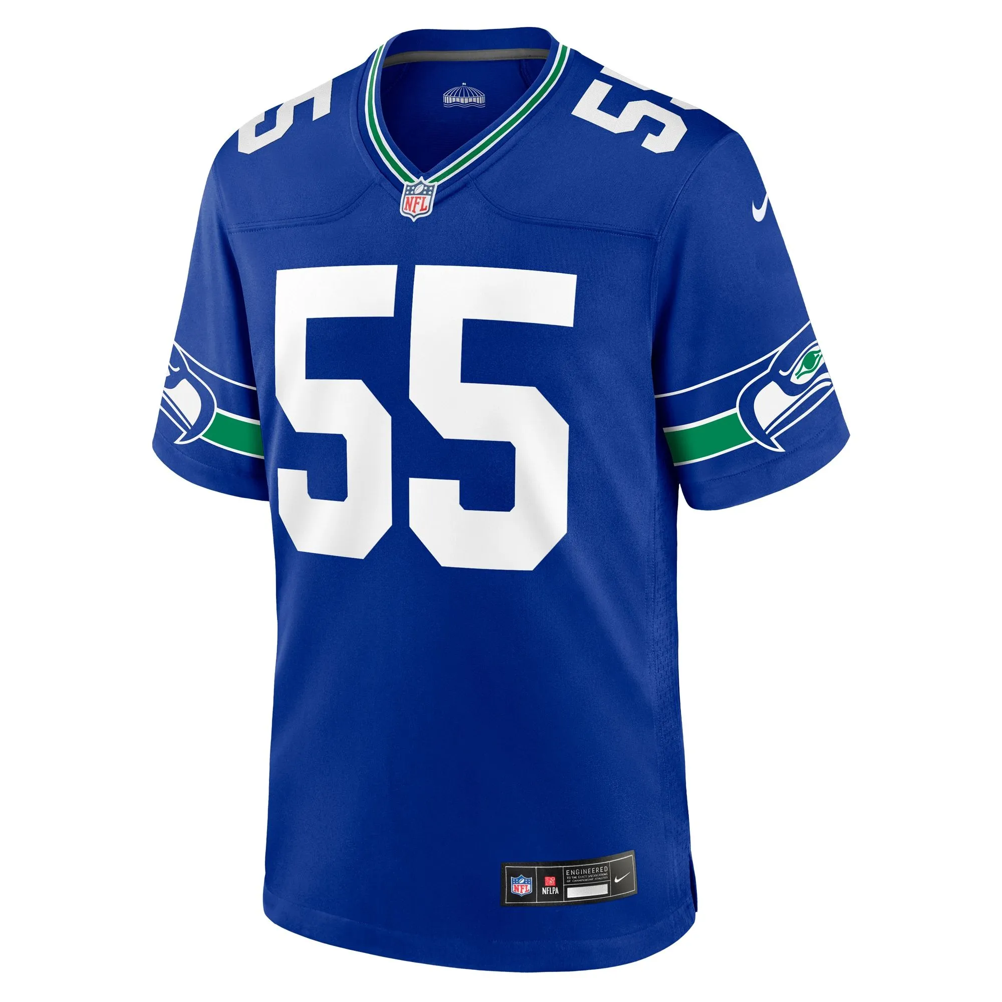 Brian Bosworth Seattle Seahawks  Throwback Retired Player Game Jersey - Royal