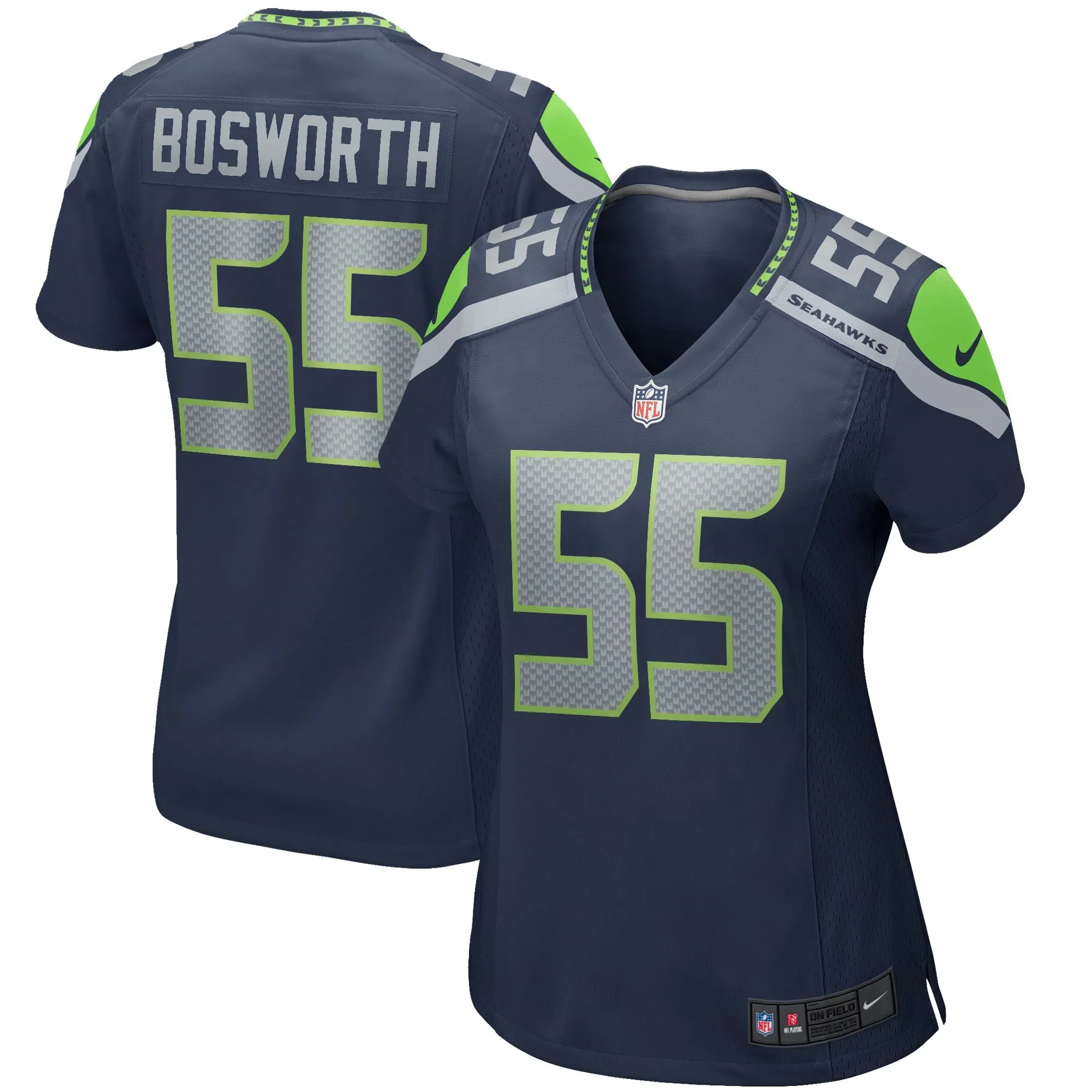 Brian Bosworth Seattle Seahawks  Women's Game Retired Player Jersey - College Navy