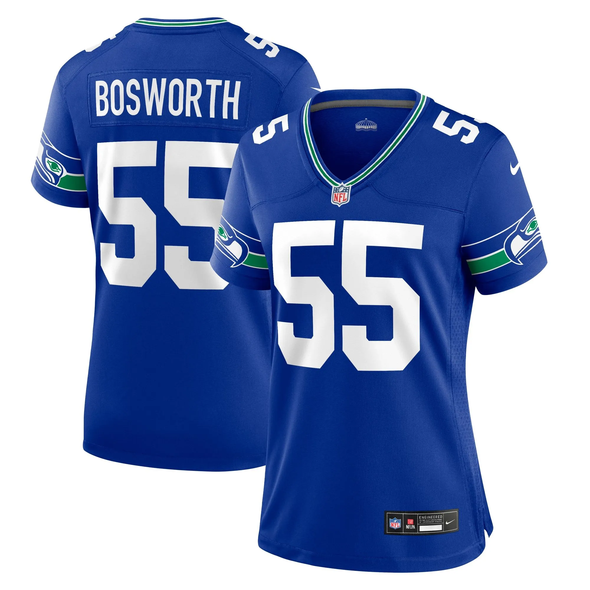 Brian Bosworth Seattle Seahawks  Women's Throwback Retired Player Game Jersey - Royal