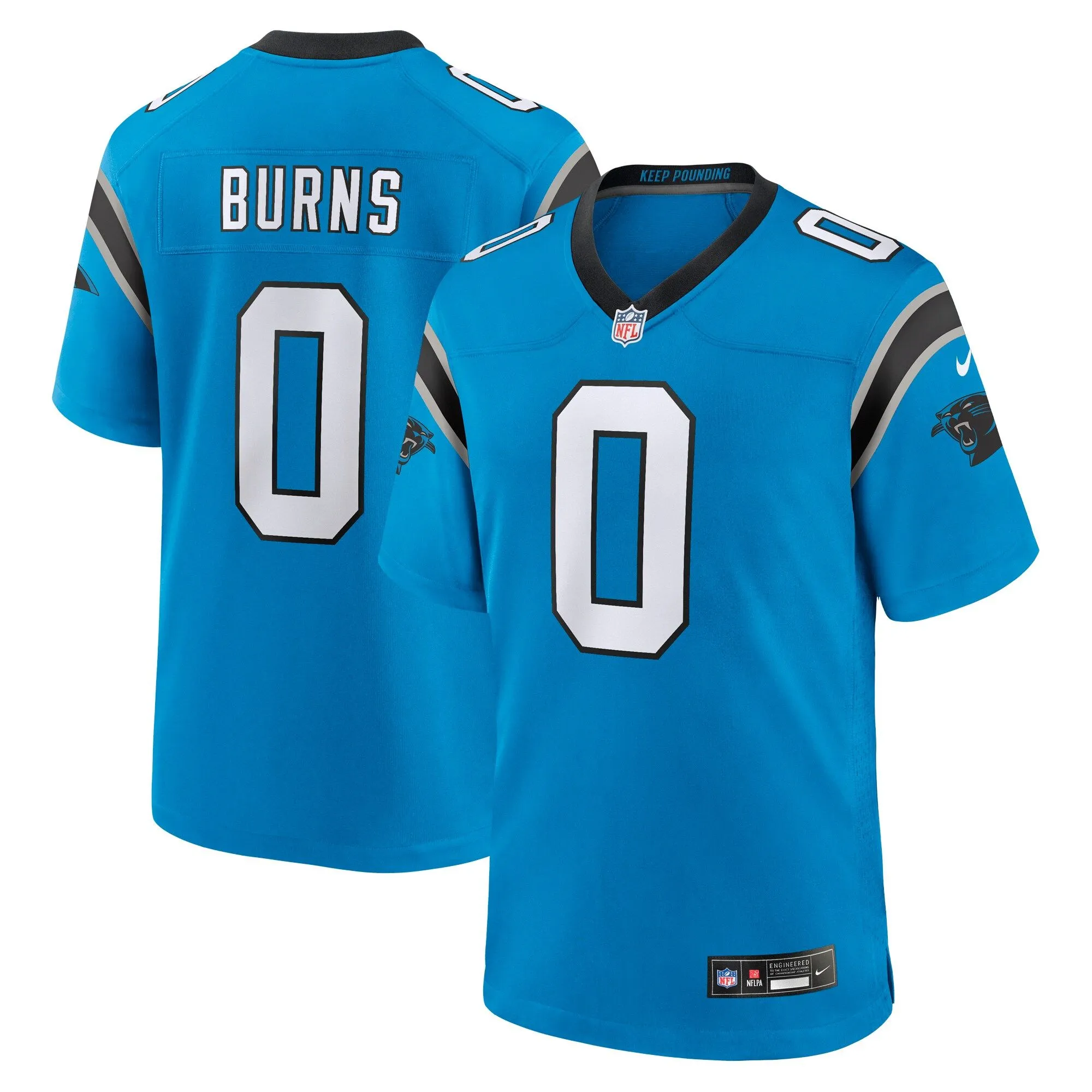 Brian Burns Carolina Panthers  Alternate Game Jersey - Blue