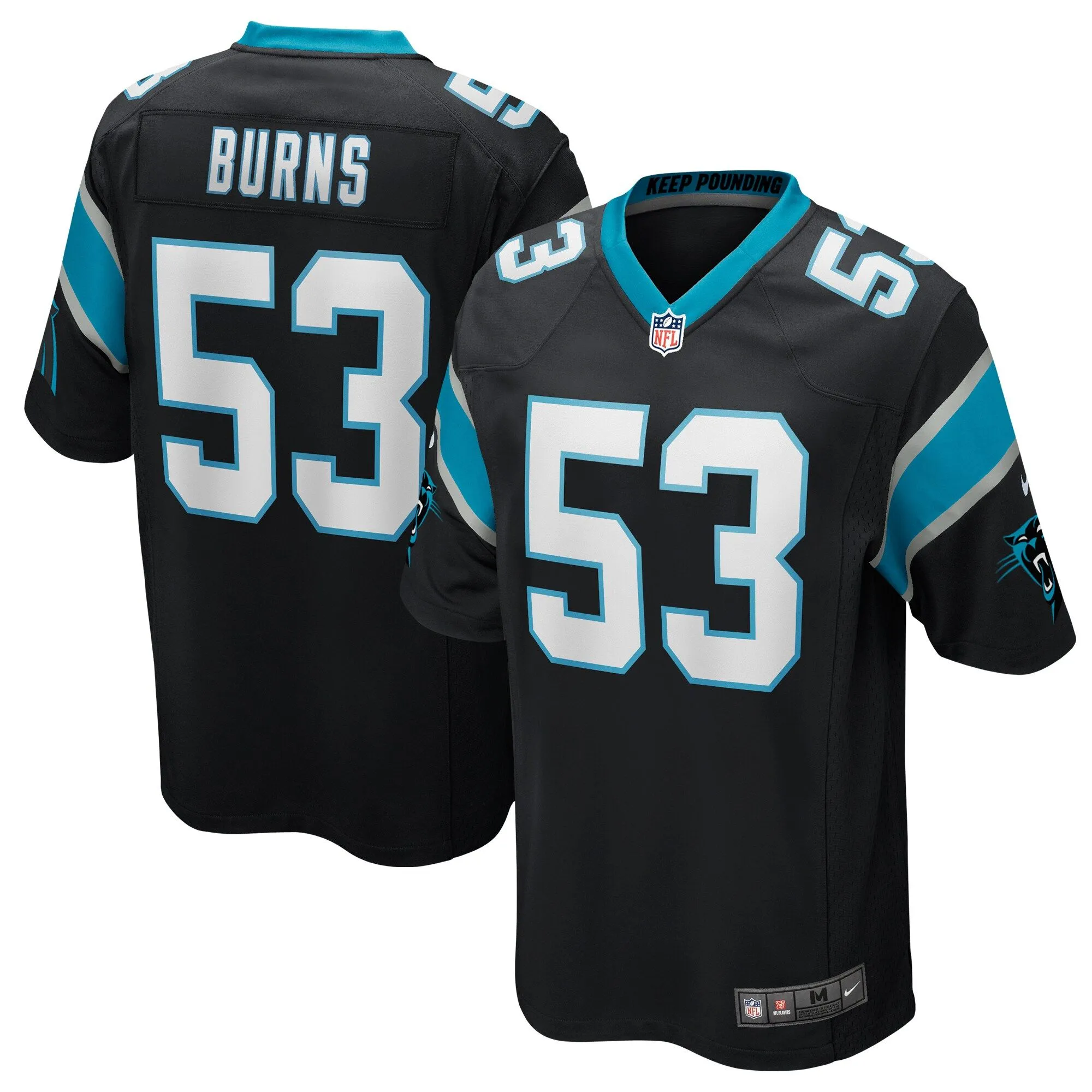 Brian Burns Carolina Panthers  Game Jersey - Black