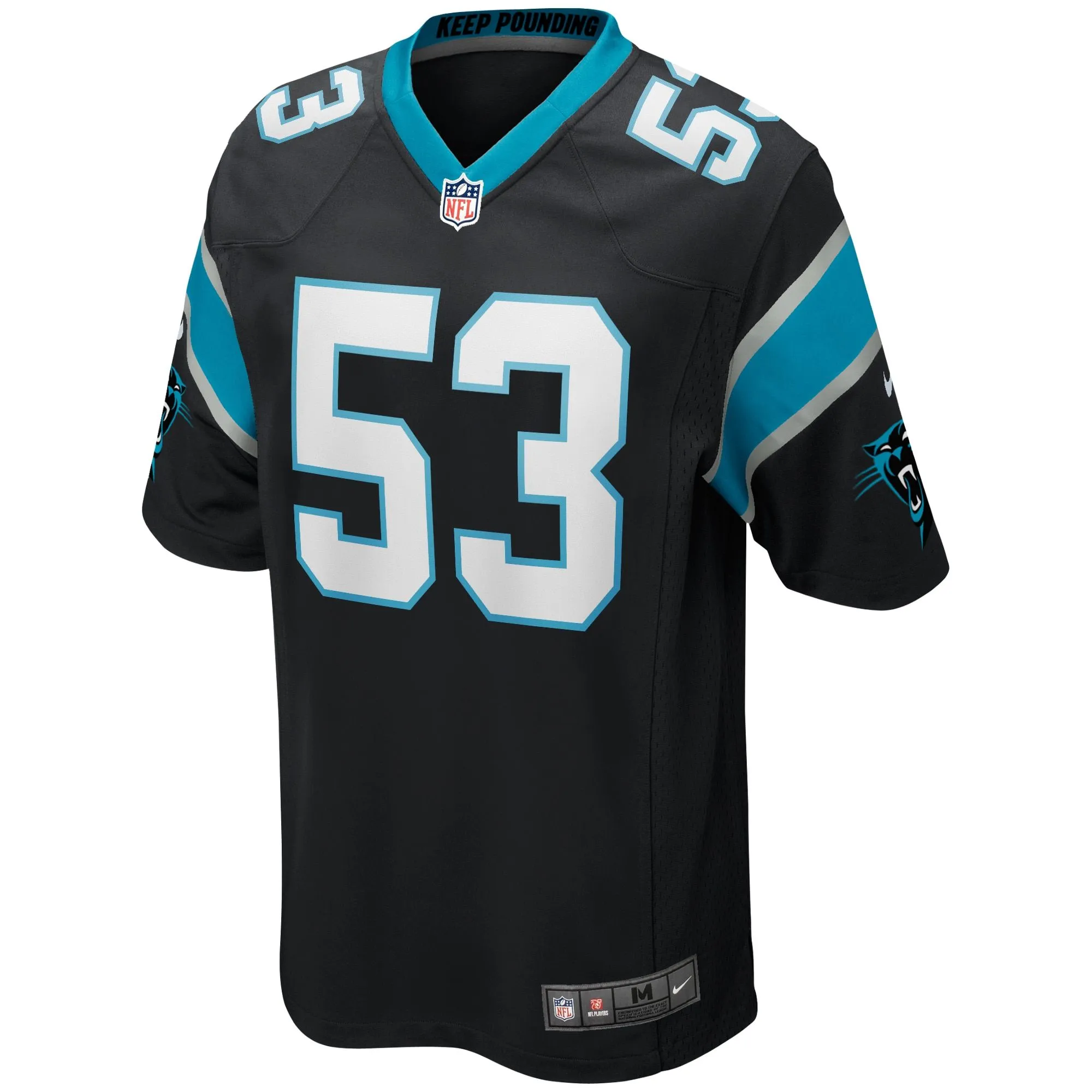 Brian Burns Carolina Panthers  Game Jersey - Black