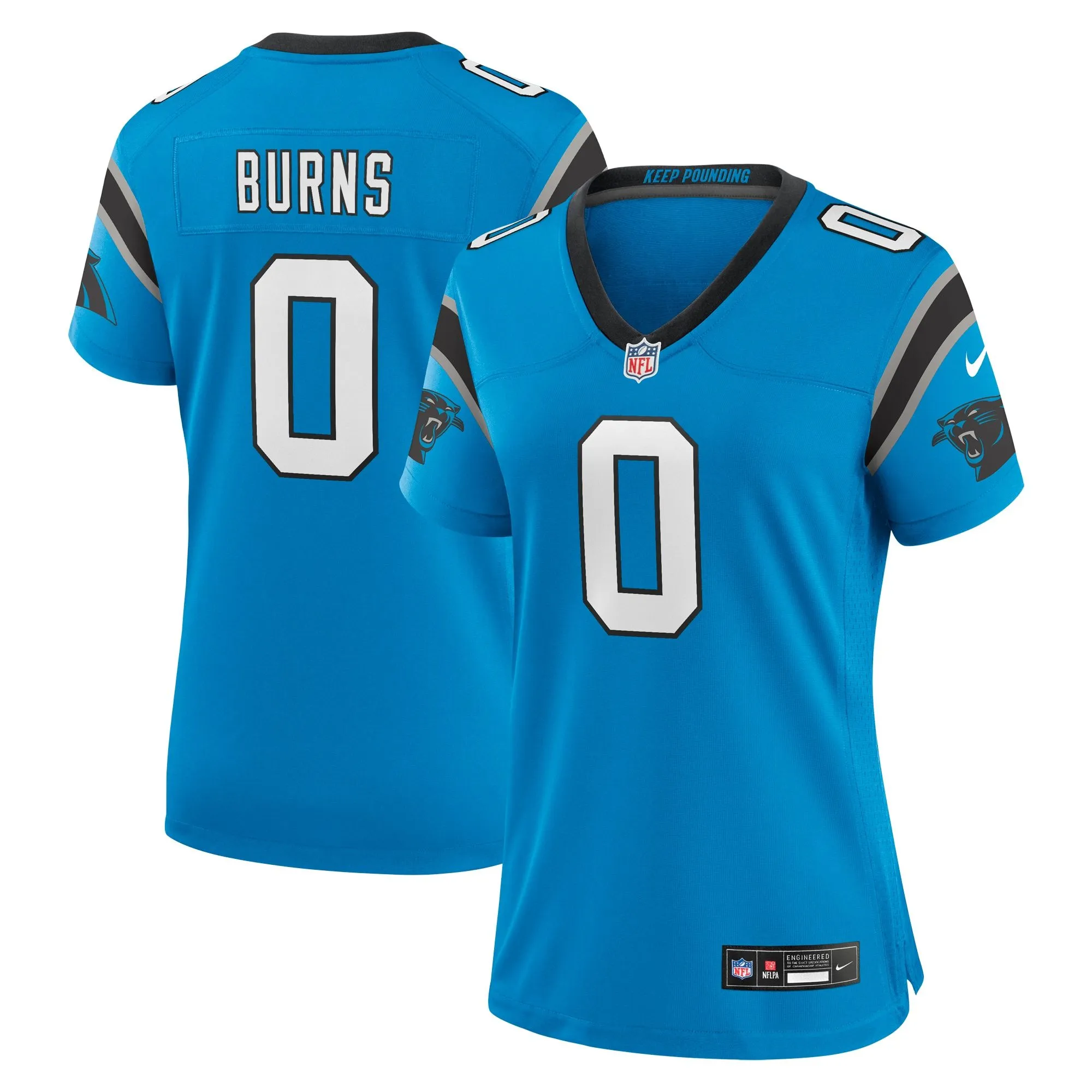 Brian Burns Carolina Panthers  Women's Alternate Game Jersey - Blue