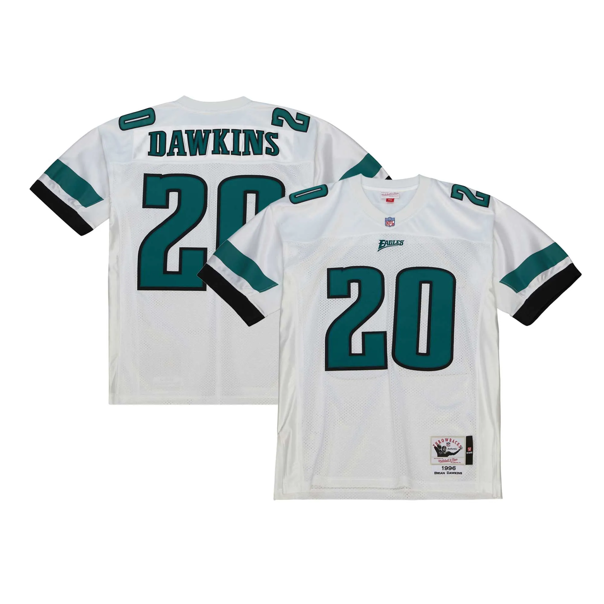 Brian Dawkins Philadelphia Eagles 1996 Mitchell & Ness  Throwback Retired Player Jersey - White