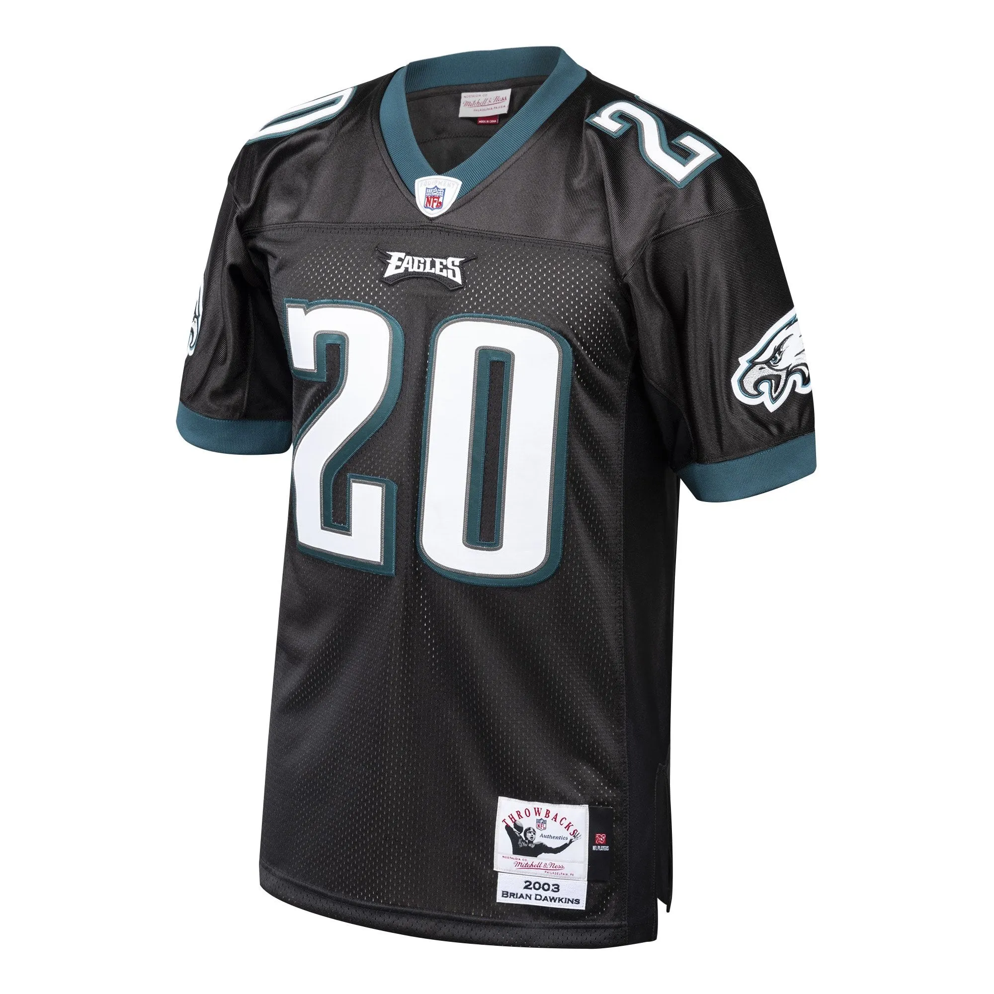 Brian Dawkins Philadelphia Eagles 2003 Mitchell & Ness  Throwback Retired Player Jersey - Black