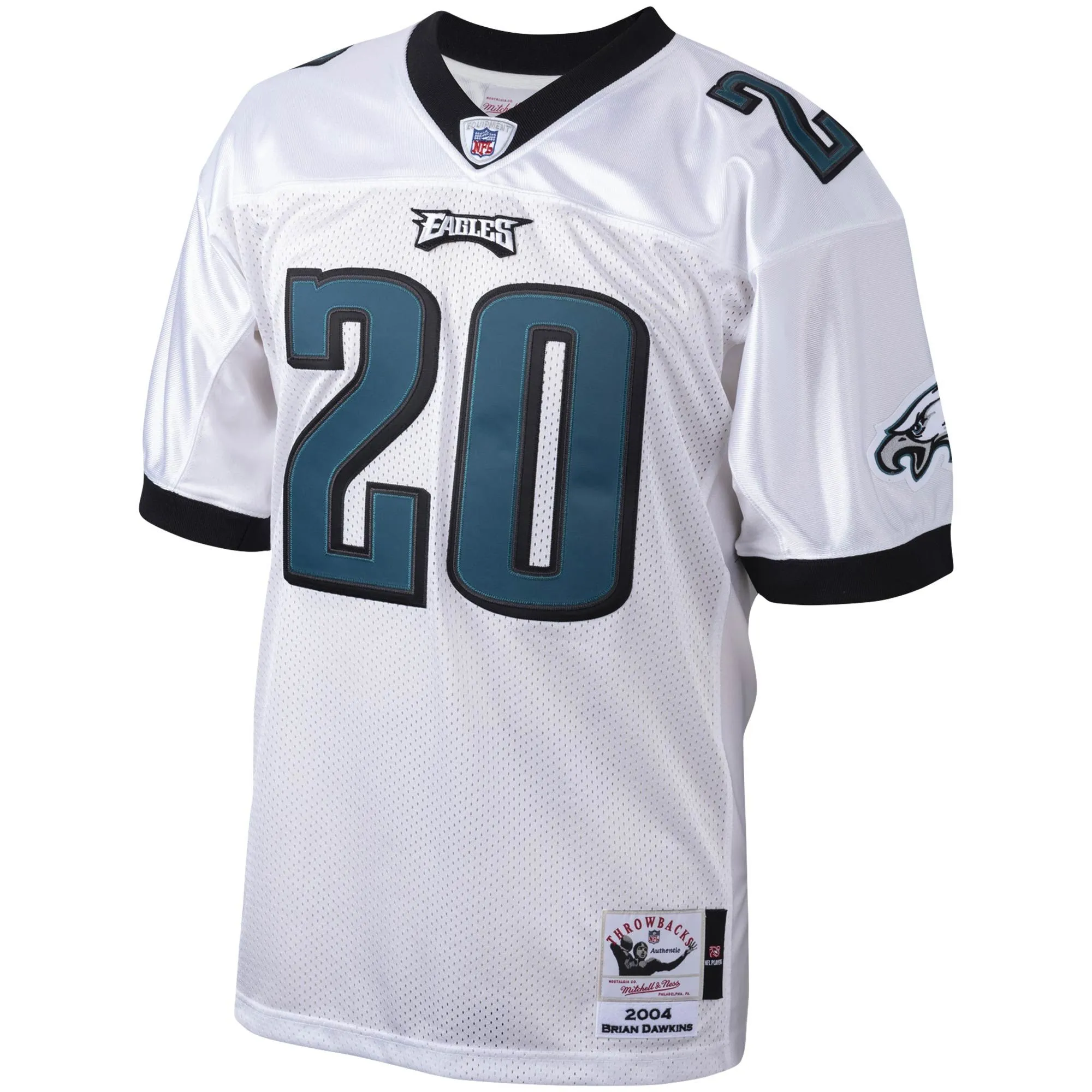 Brian Dawkins Philadelphia Eagles 2004 Mitchell & Ness  Throwback Retired Player Jersey - White