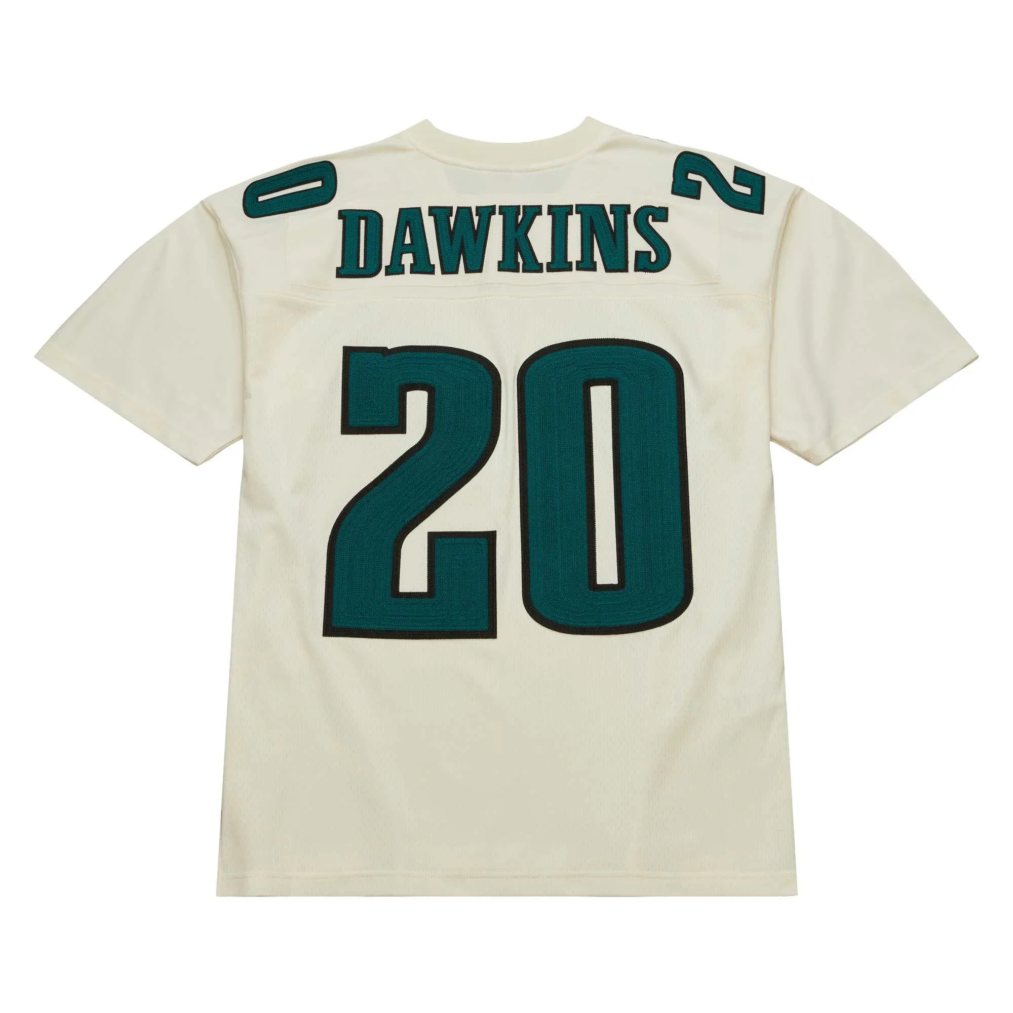 Brian Dawkins Philadelphia Eagles Mitchell & Ness Chainstitch Legacy Jersey - Cream