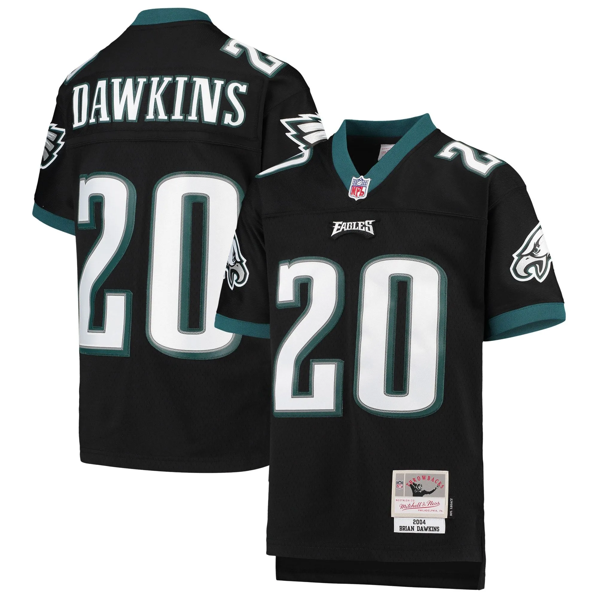 Brian Dawkins Philadelphia Eagles Mitchell & Ness Youth 2004 Legacy Retired Player Jersey - Black