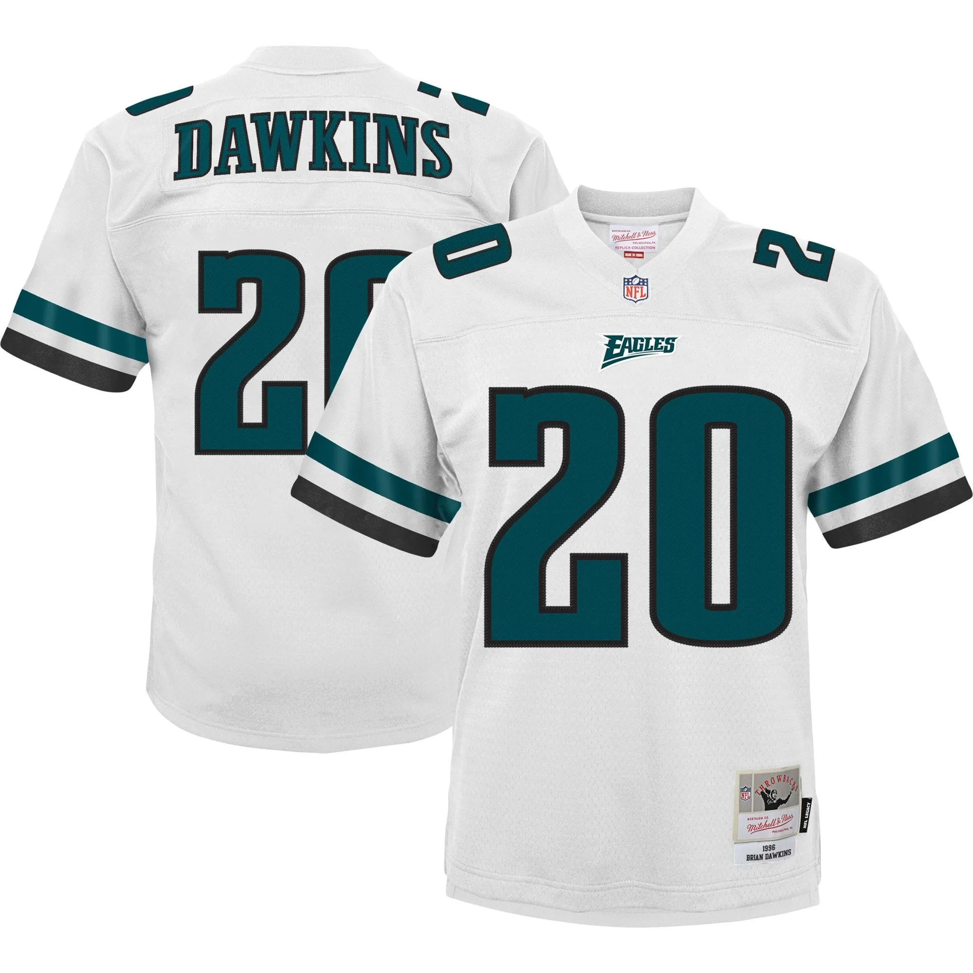 Brian Dawkins Philadelphia Eagles Mitchell & Ness Youth 2004 Retired Player Legacy Jersey - White