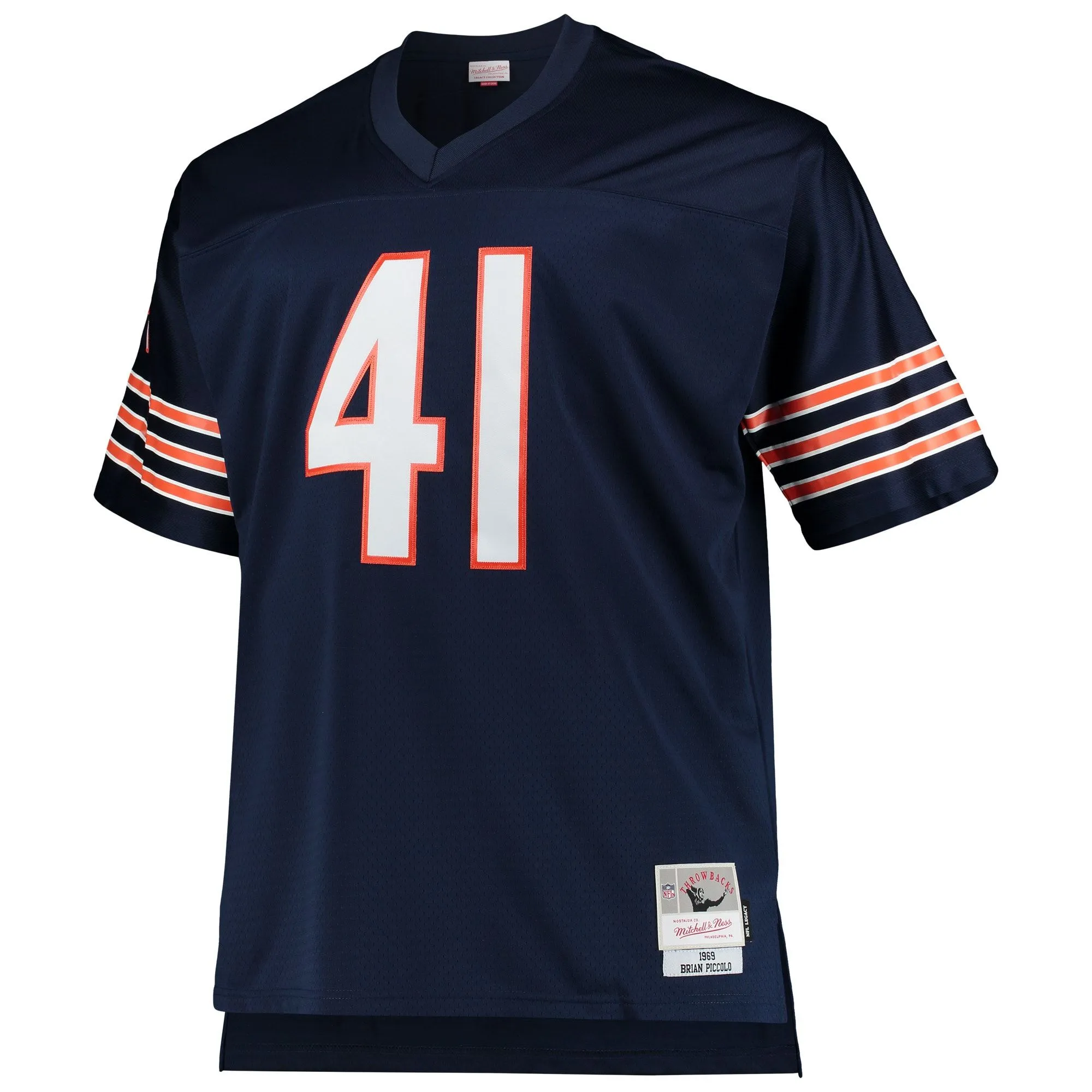 Brian Piccolo Chicago Bears Mitchell & Ness Big & Tall 1969 Retired Player Replica Jersey - Navy