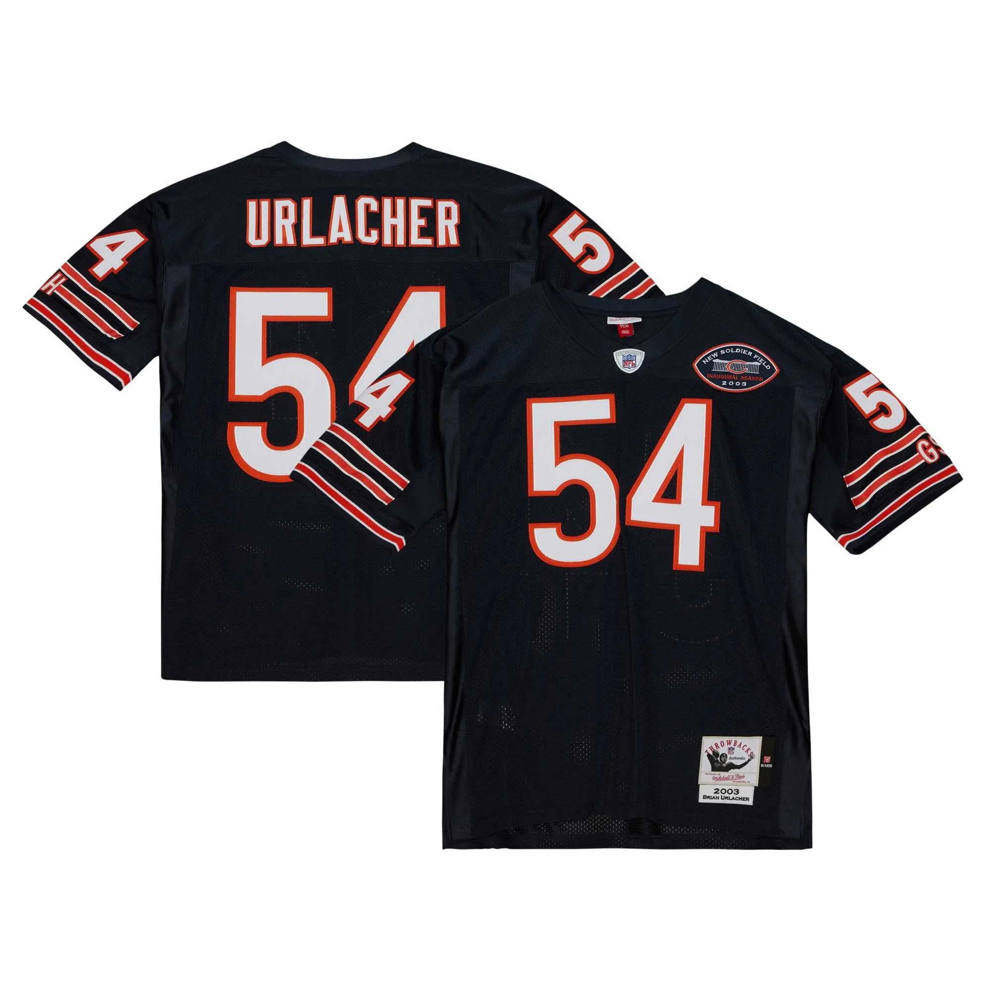 Brian Urlacher Chicago Bears 2003 Mitchell & Ness  Throwback Retired Player Jersey - Navy